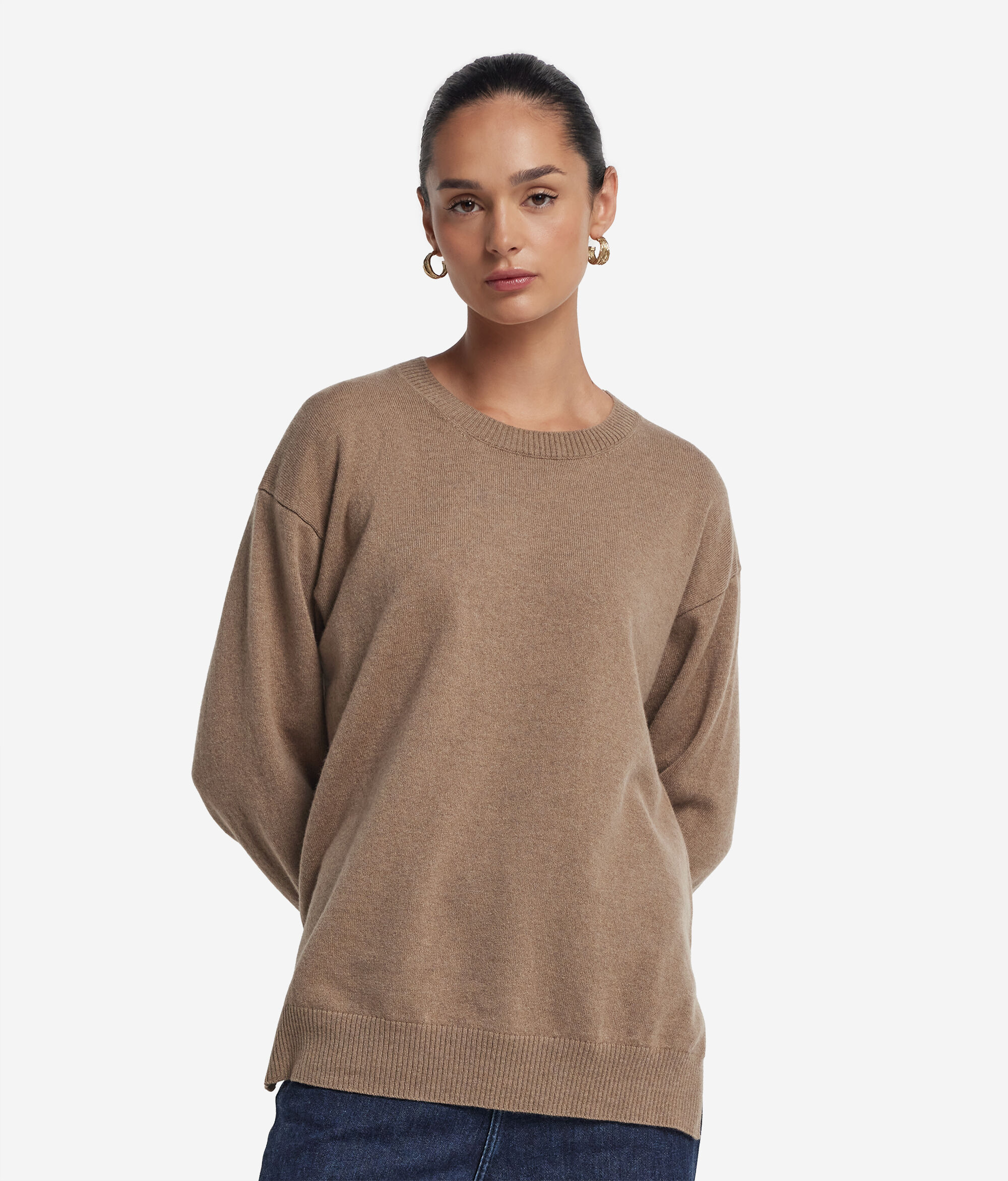 Maglia con spacchi in Cashmere Ultrasoft