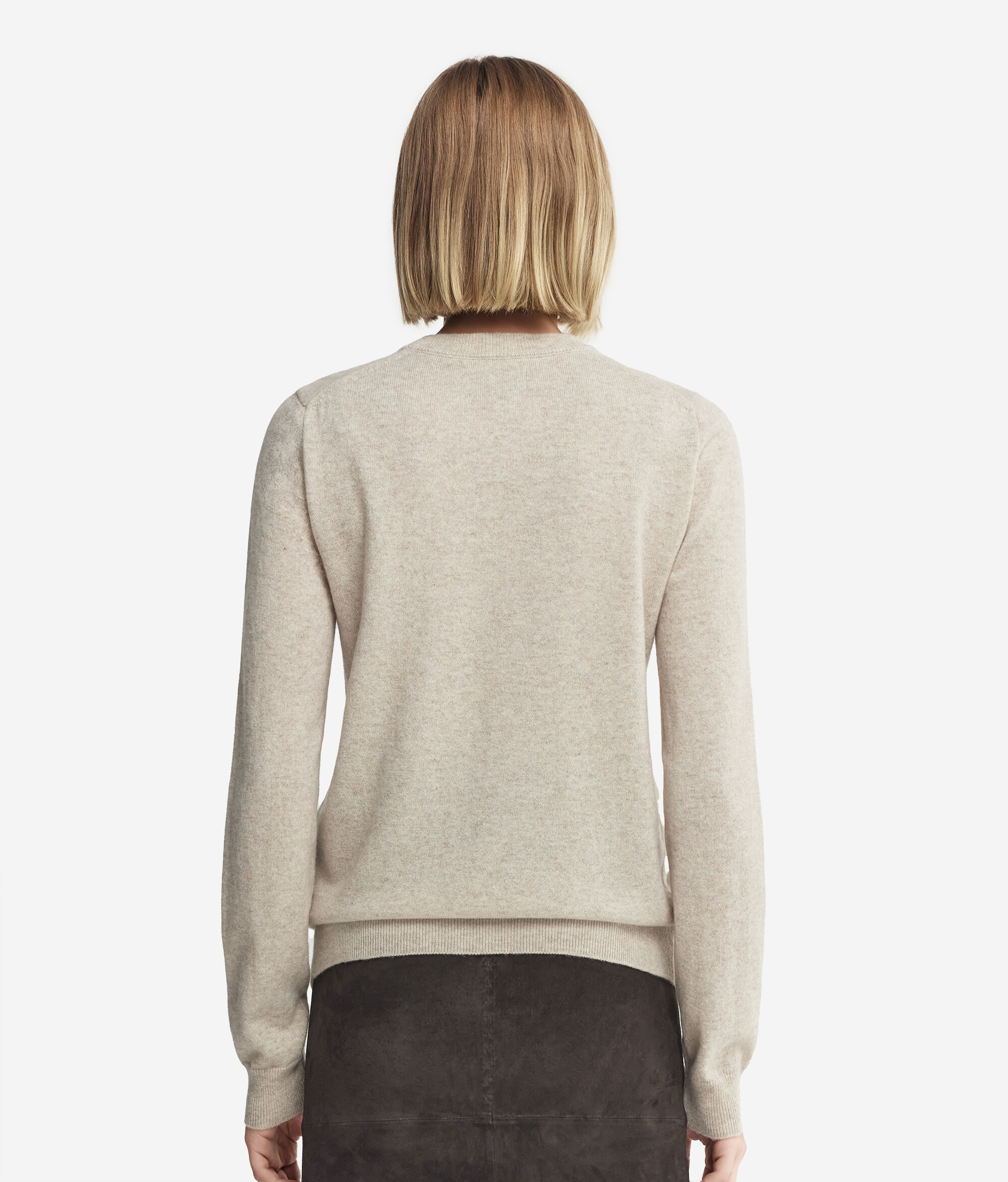 Long-Sleeved Ultrasoft Cashmere Round-Neck Jumper