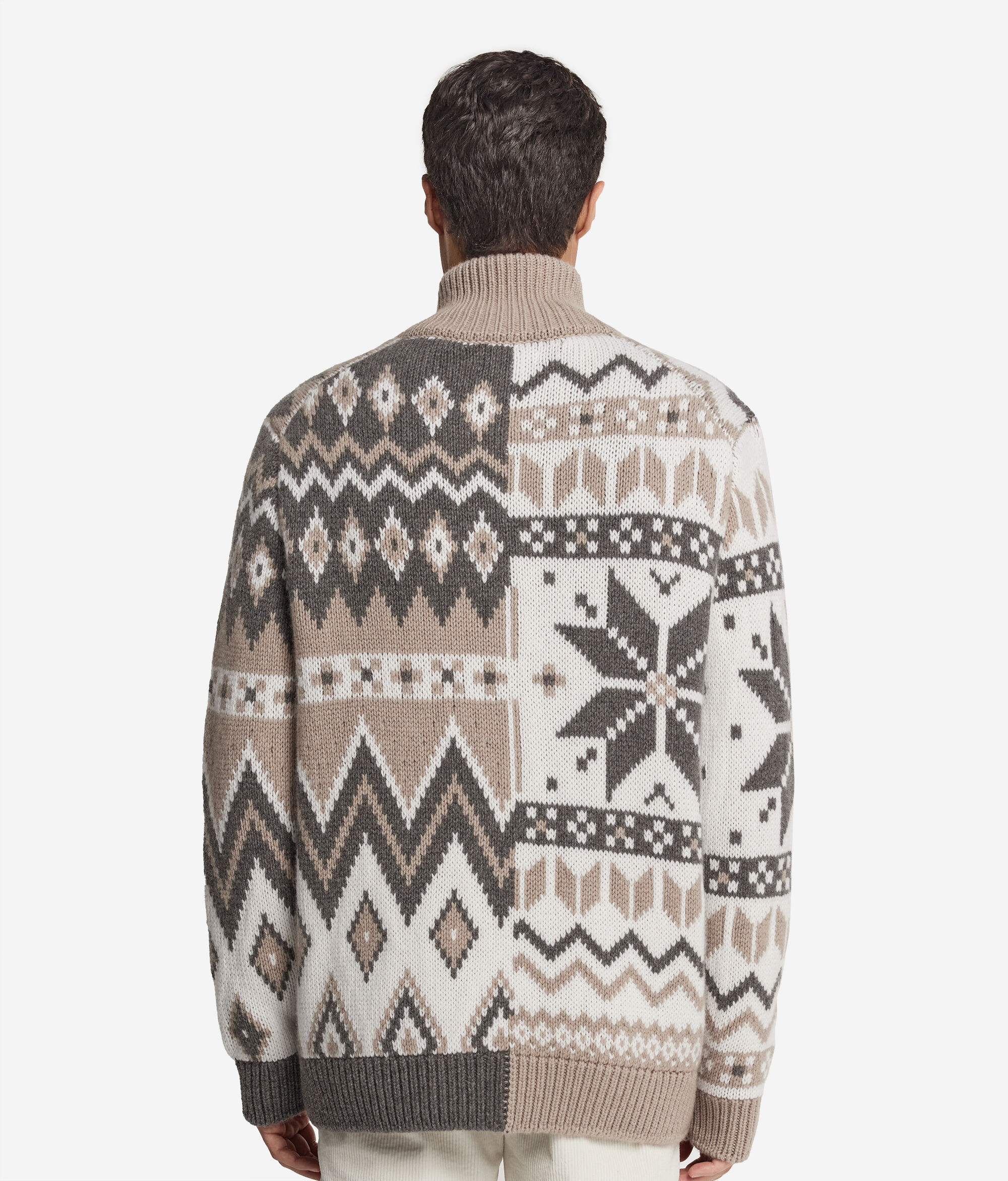 Blusão Jacquard em Caxemira