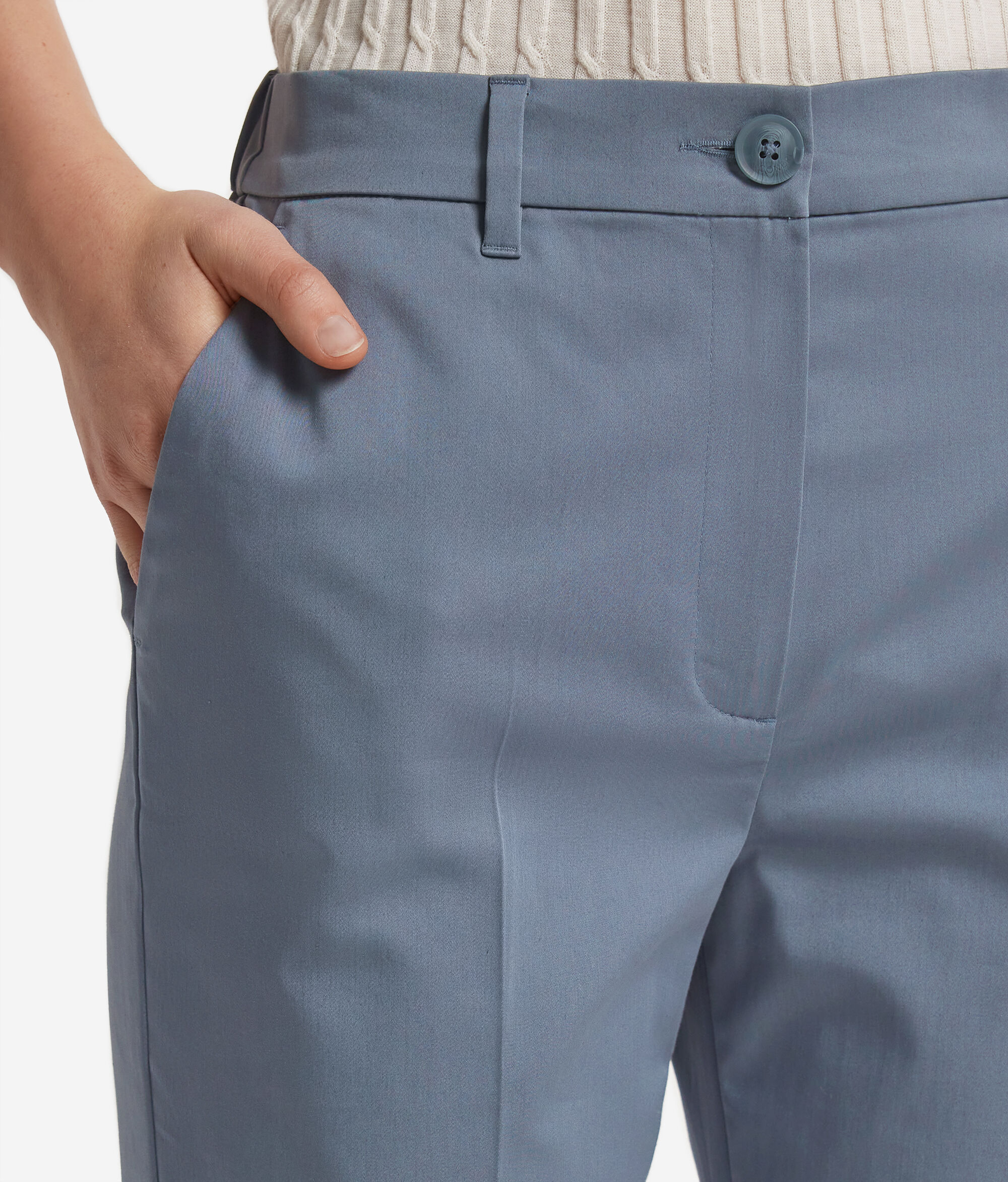 Cotton Fabric Flared Pants