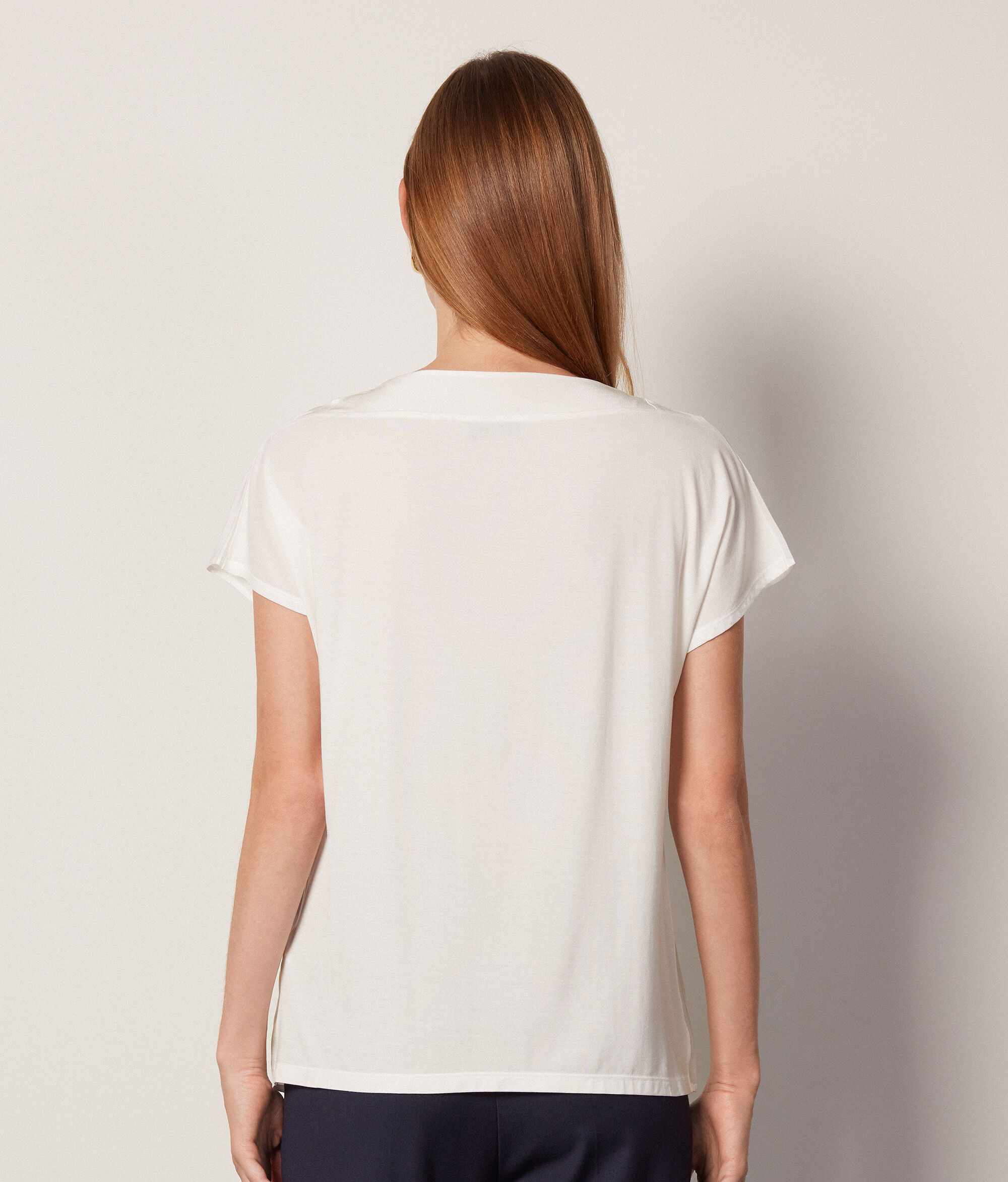 U-Boot-T-Shirt aus Seide und Modal