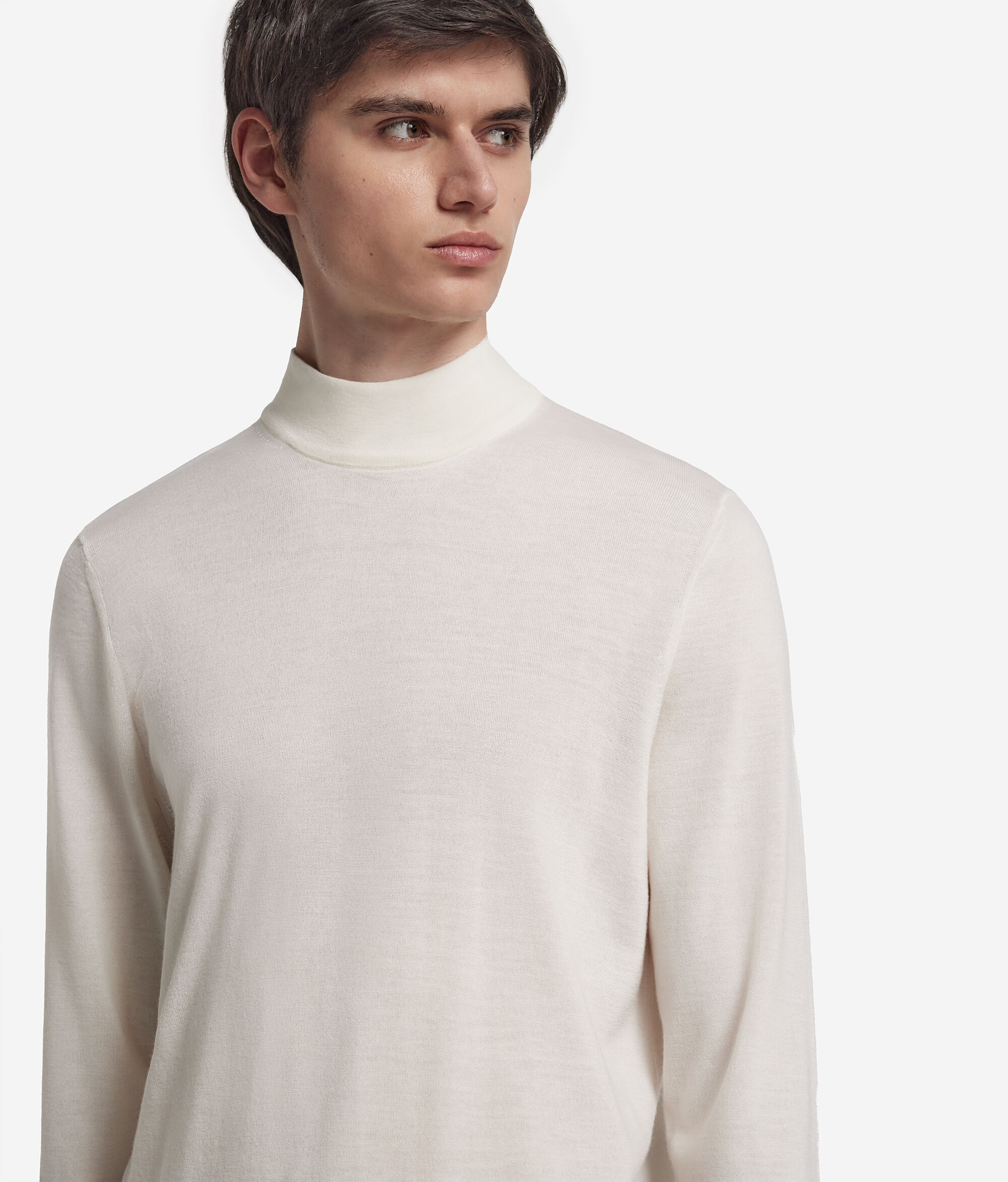 Μακρυμάνικη Μπλούζα από Cashmere με Ψηλό Γιακά