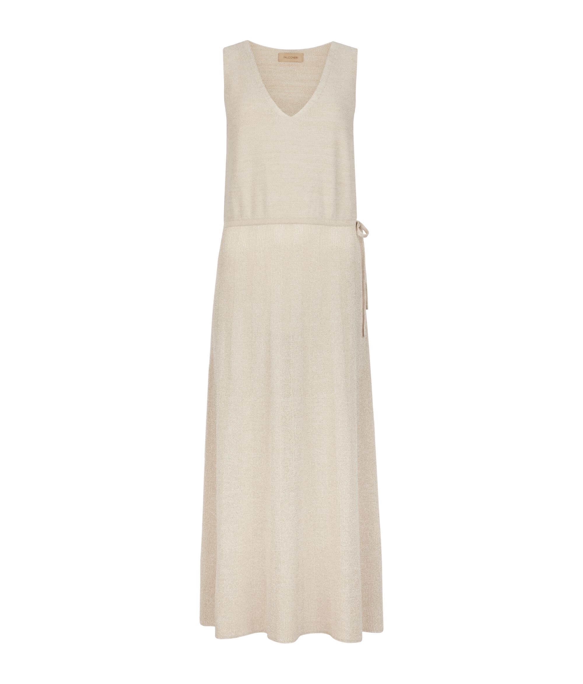 Vestido con canalé y lamé
