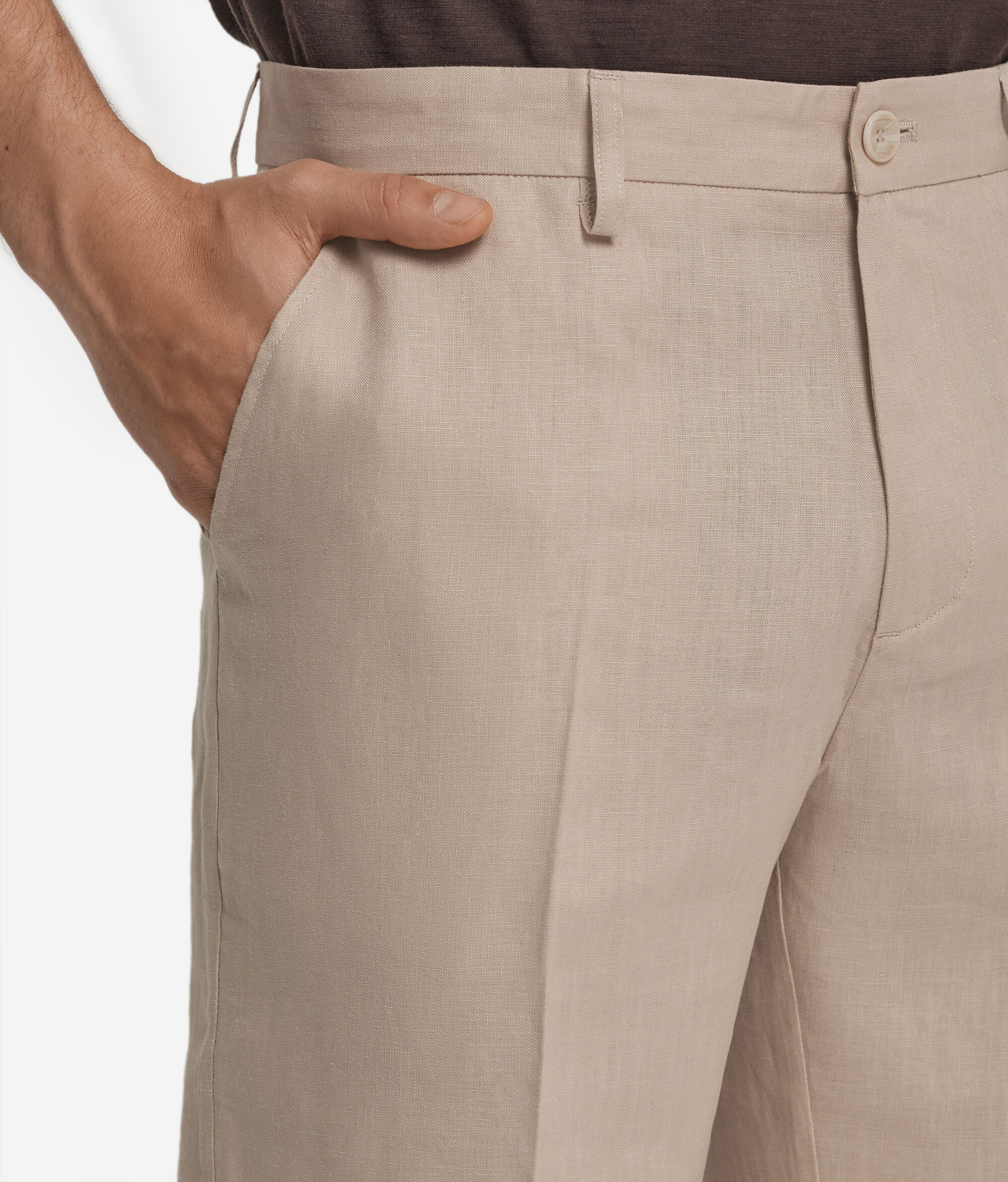 Kurze Leinenhose