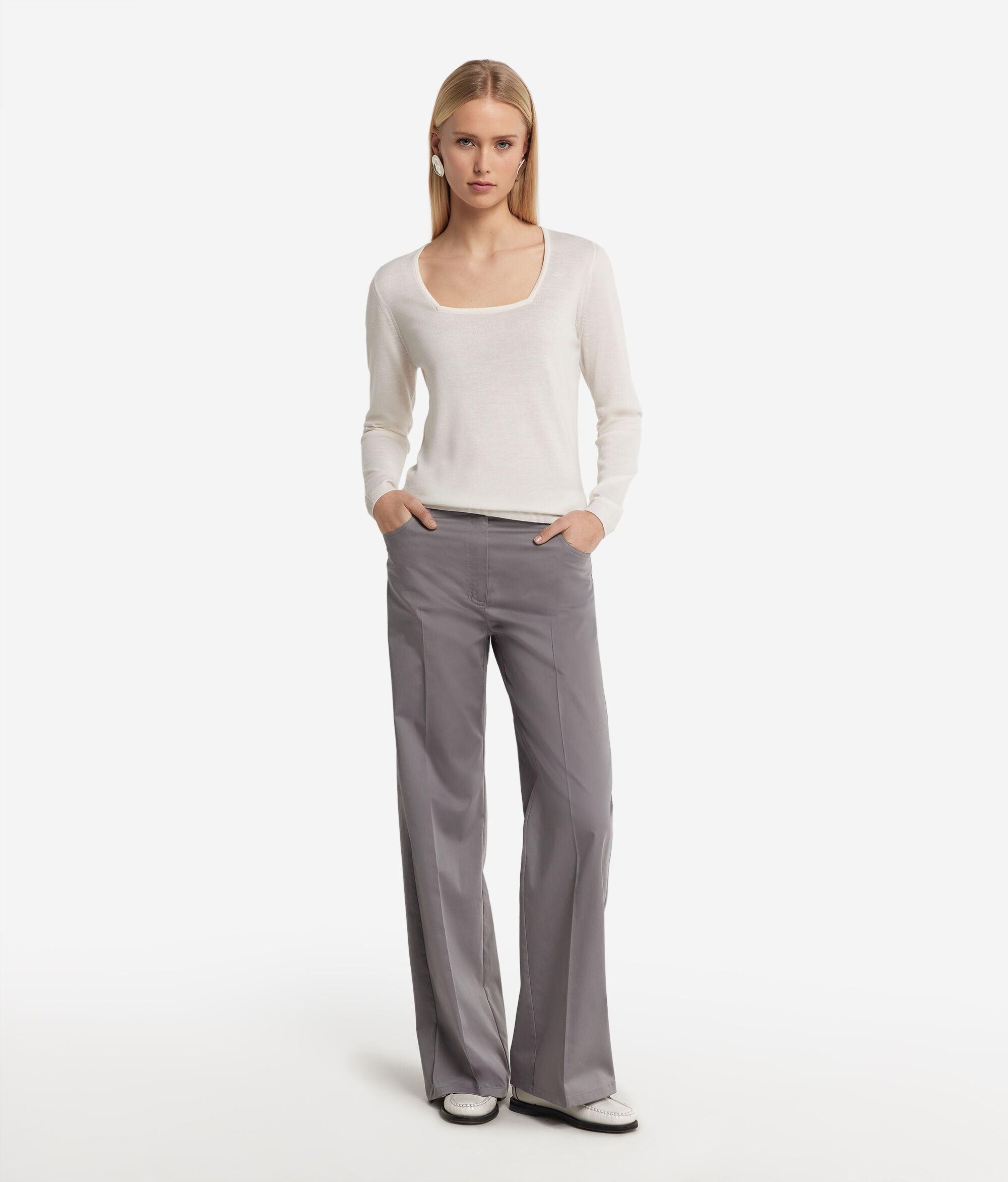 Ultrafine Cashmere Kare Yaka Bluz