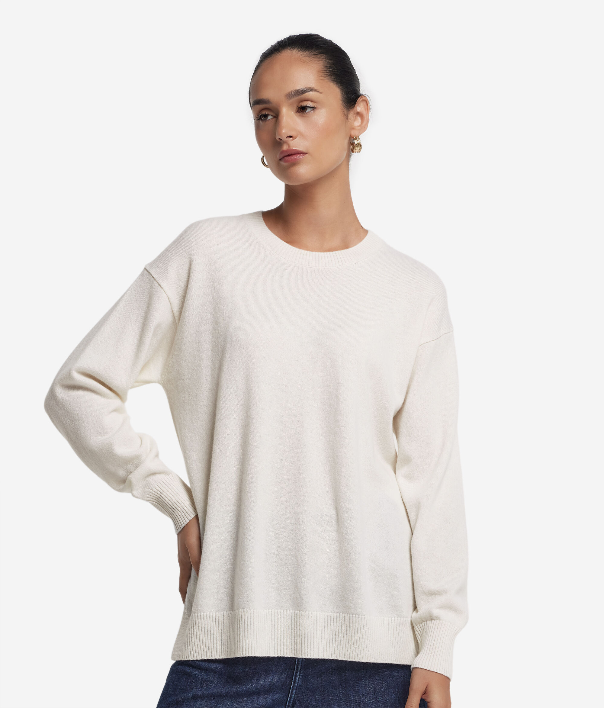 Maglia con spacchi in Cashmere Ultrasoft