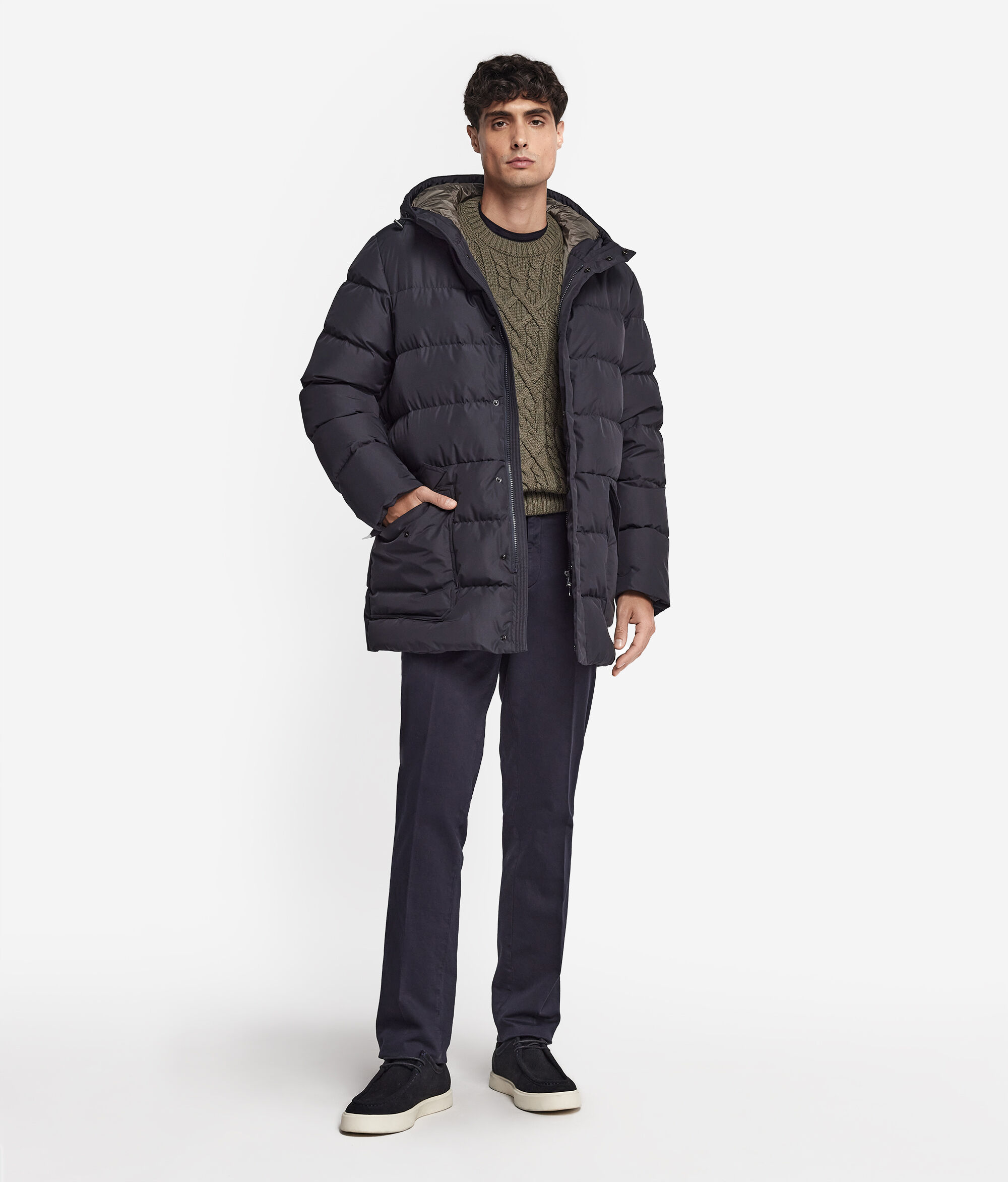 Μπουφάν Παρκά με Κουκούλα και Εσωτερικό από Cashmere