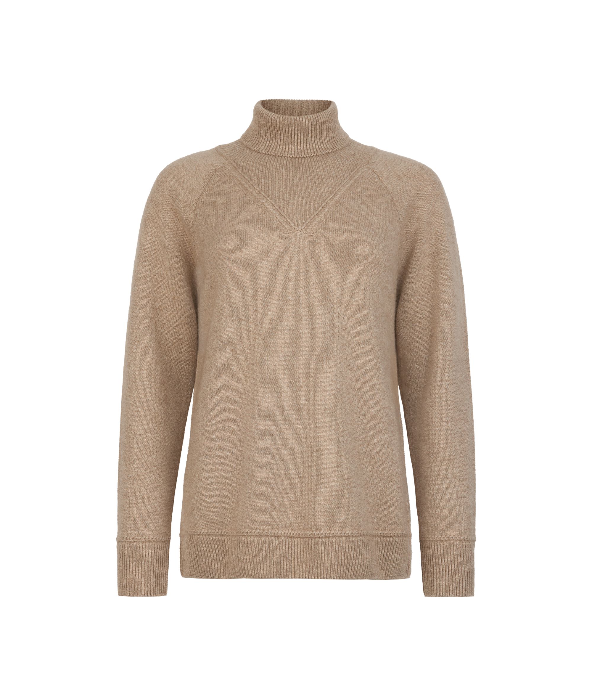 Dolcevita con trecce in Cashmere Undyed Ultrasoft