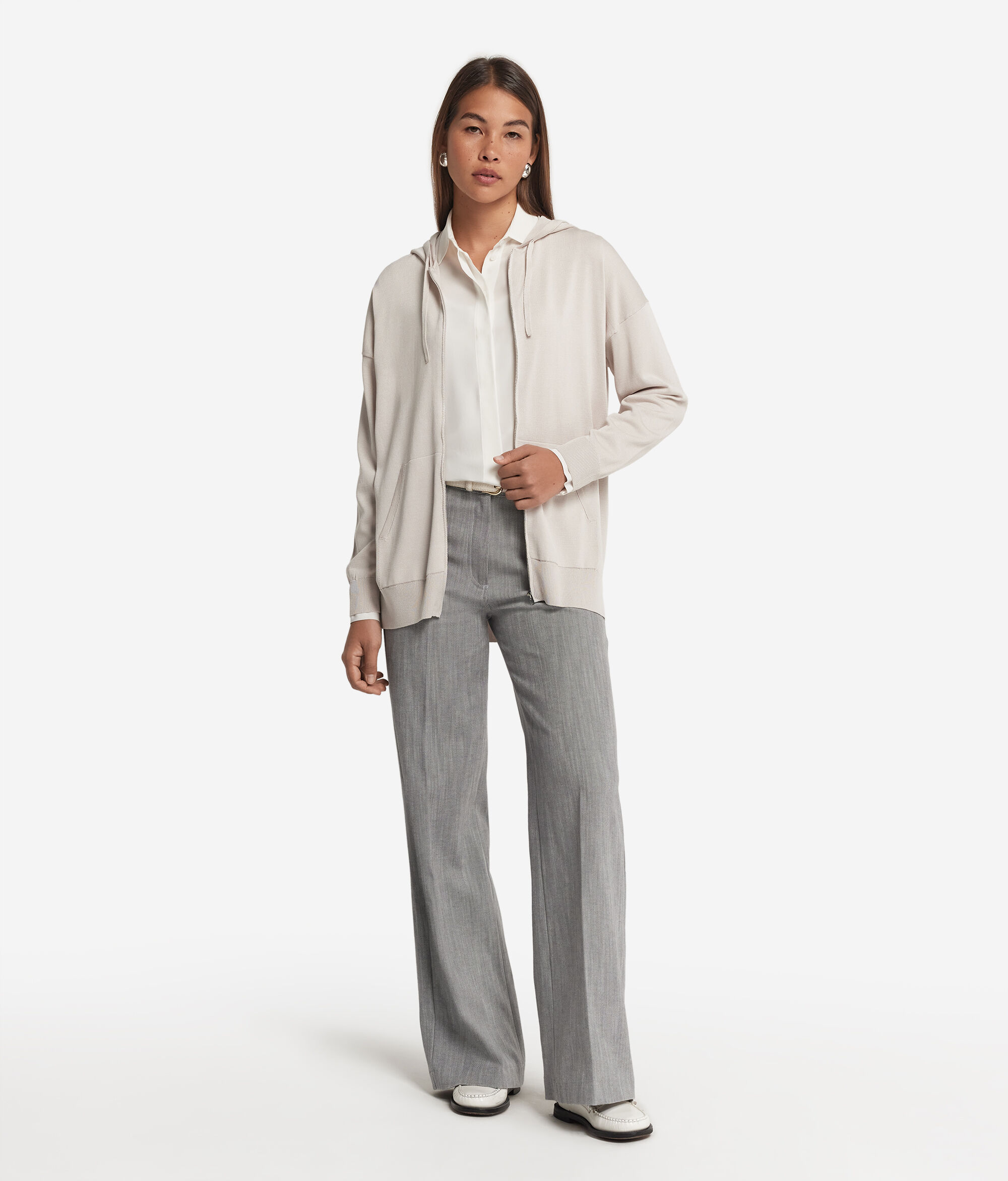 Φούτερ από Silk Cotton με Κουκούλα
