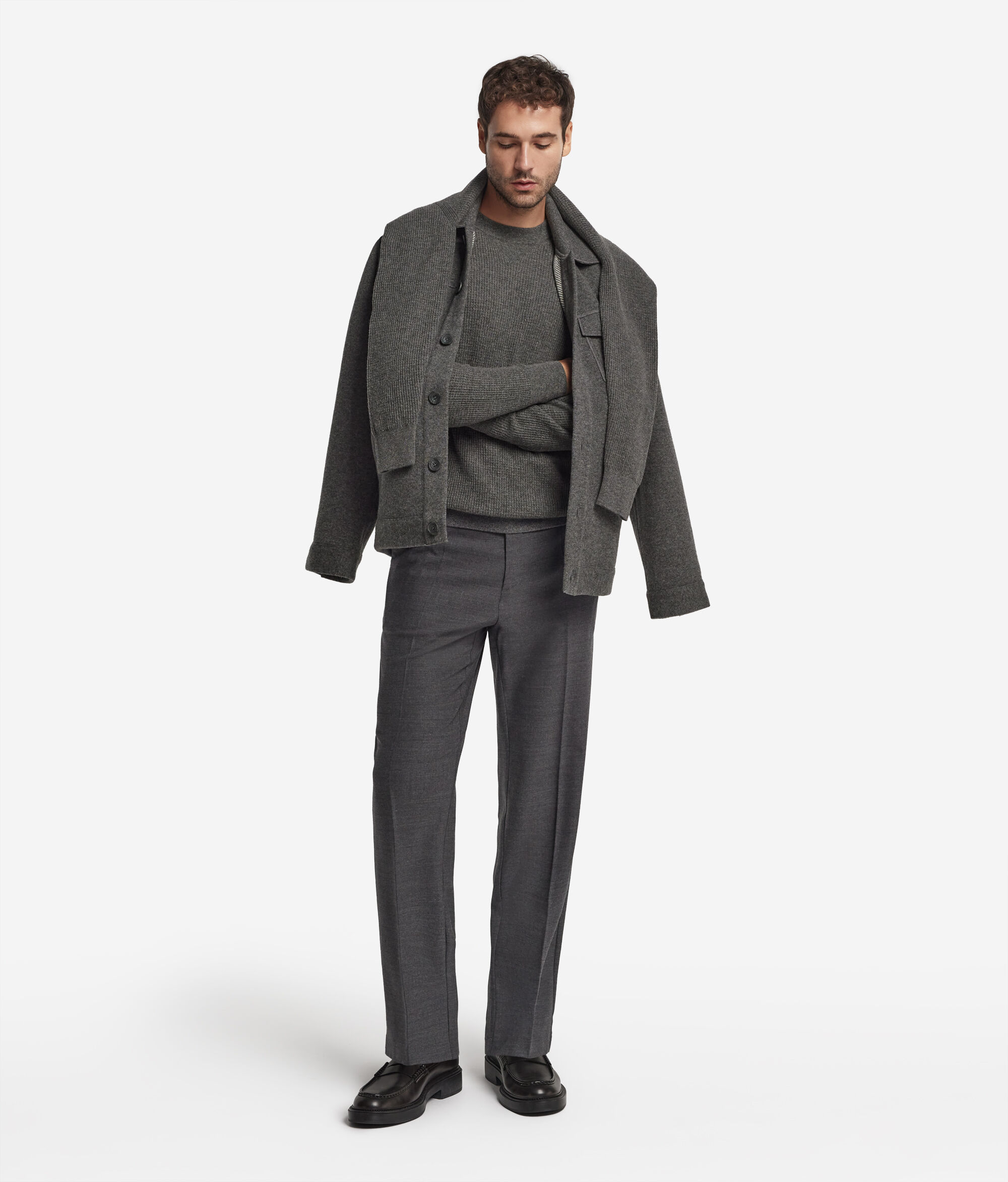 Girocollo punto waffle in Cashmere Ultrasoft