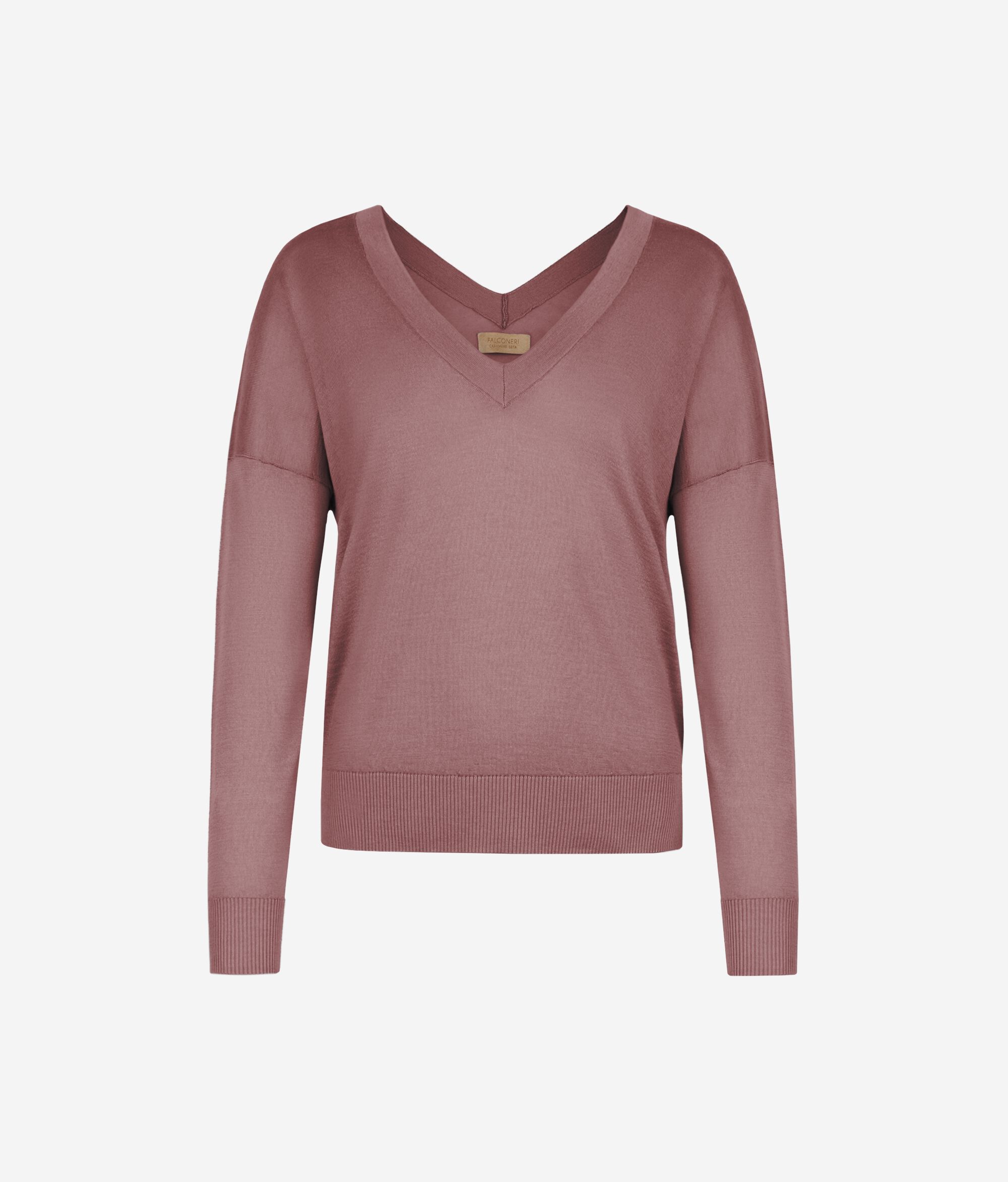 Pullover mit doppeltem V-Ausschnitt aus Silkfine