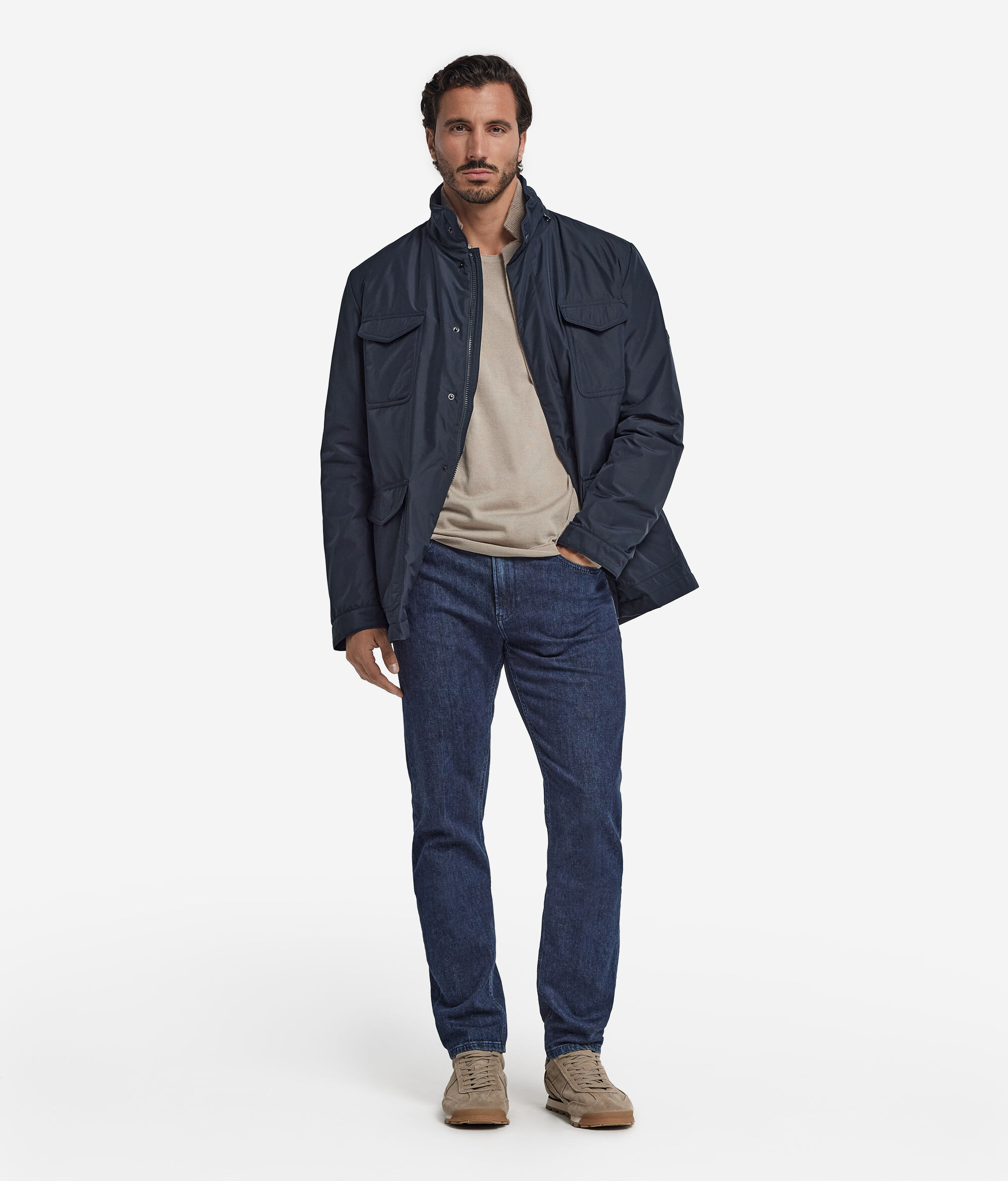 Sahariana técnica de cashmere