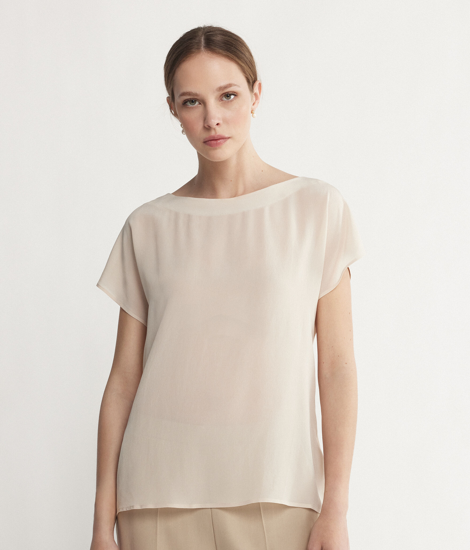 U-Boot-T-Shirt aus Seide und Modal