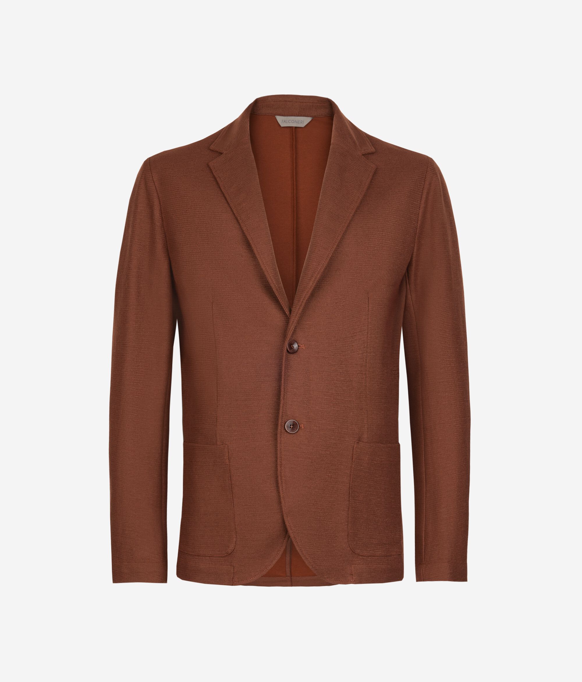 Blazer aus Leinen und Baumwolle mit Waffelmuster