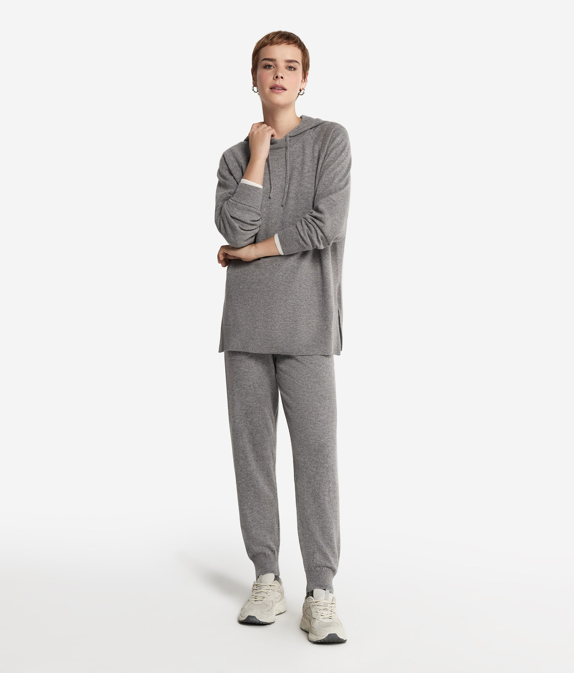 Sweatshirt com Capuz em Ultrasoft Cashmere