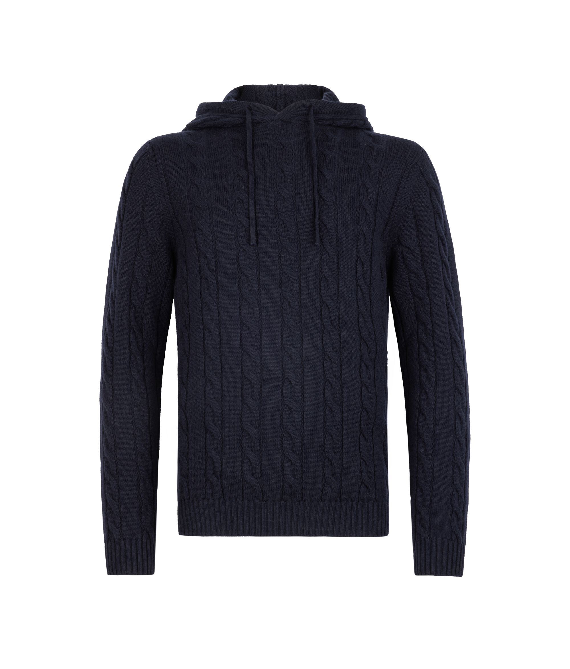 ウルトラソフトカシミヤ ケーブルモチーフ スウェットパーカー