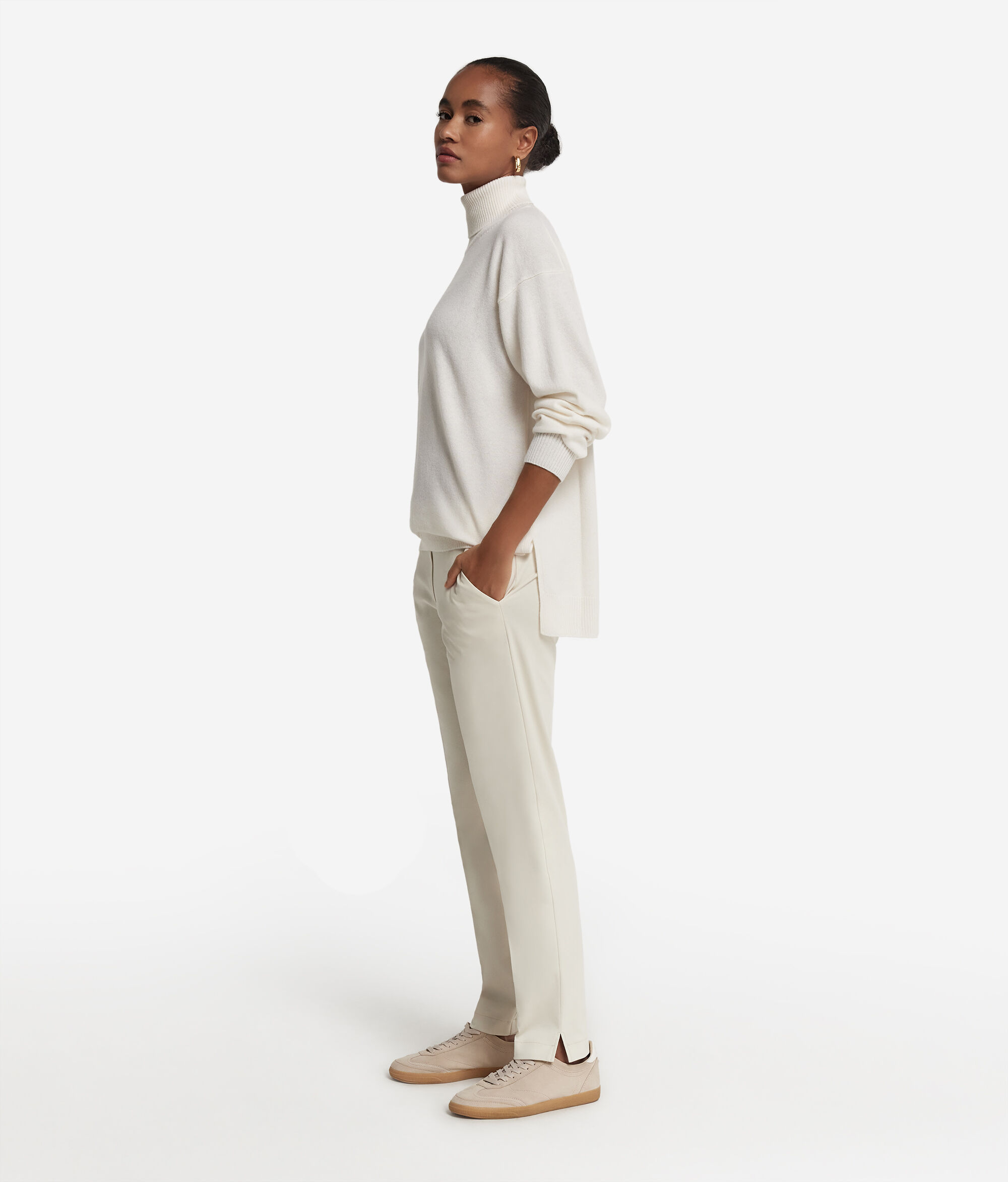 Ultrasoft Cashmere Turtleneck with Slits