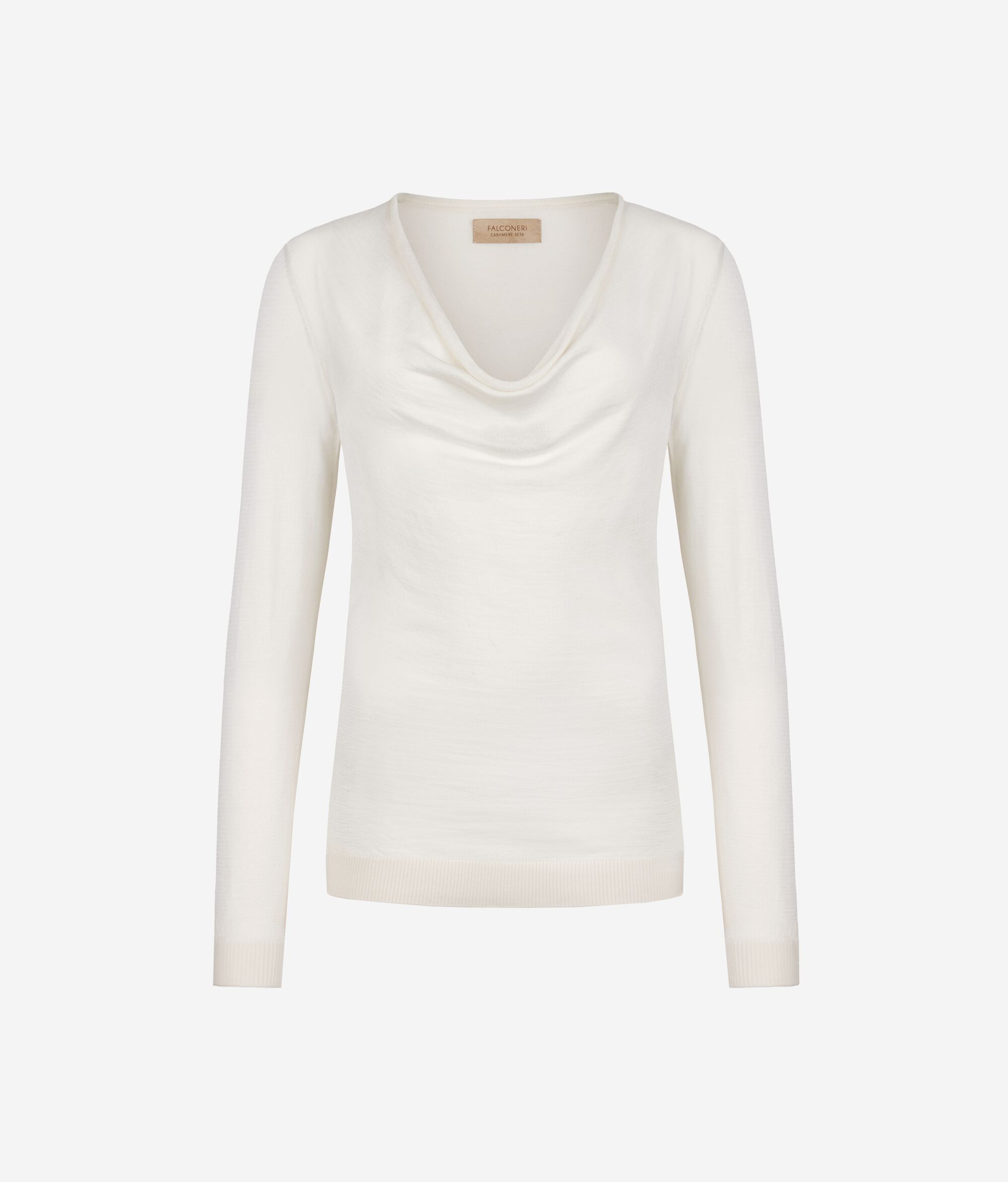 Pullover mit Faltenwurf aus Silkfine