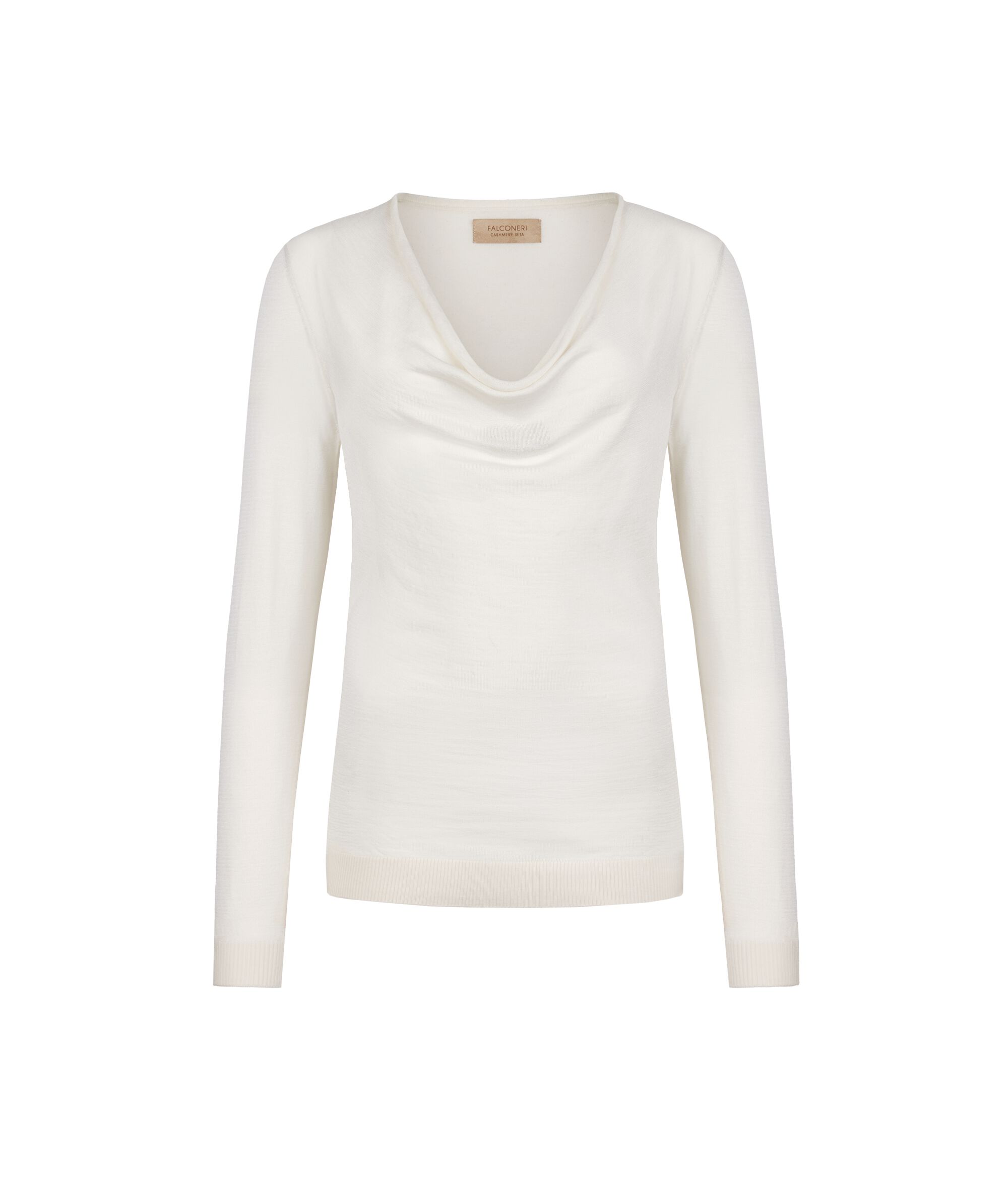 Pullover mit Faltenwurf aus Silkfine