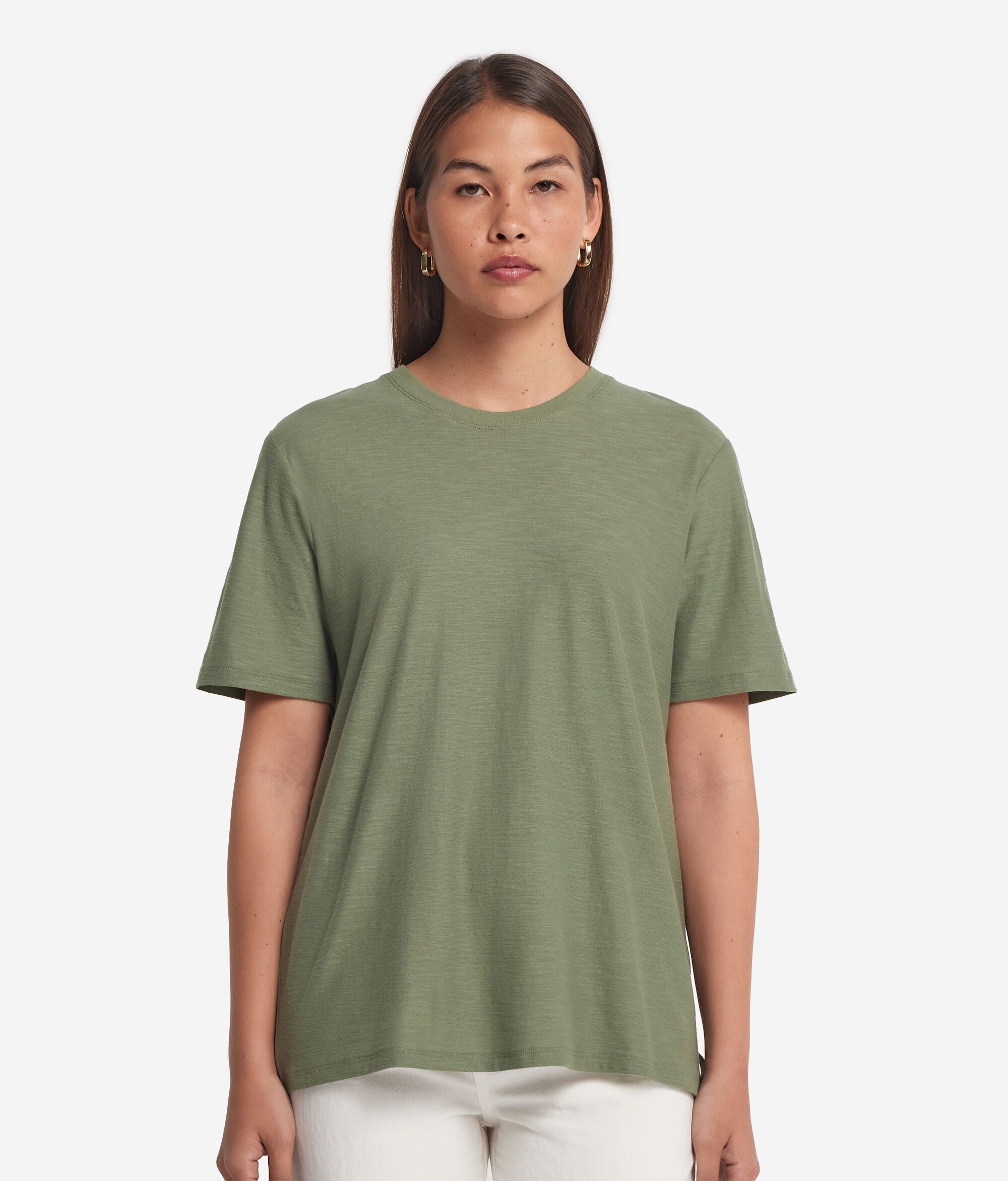 Short-Sleeved Round-Neck Cotton T-Shirt
