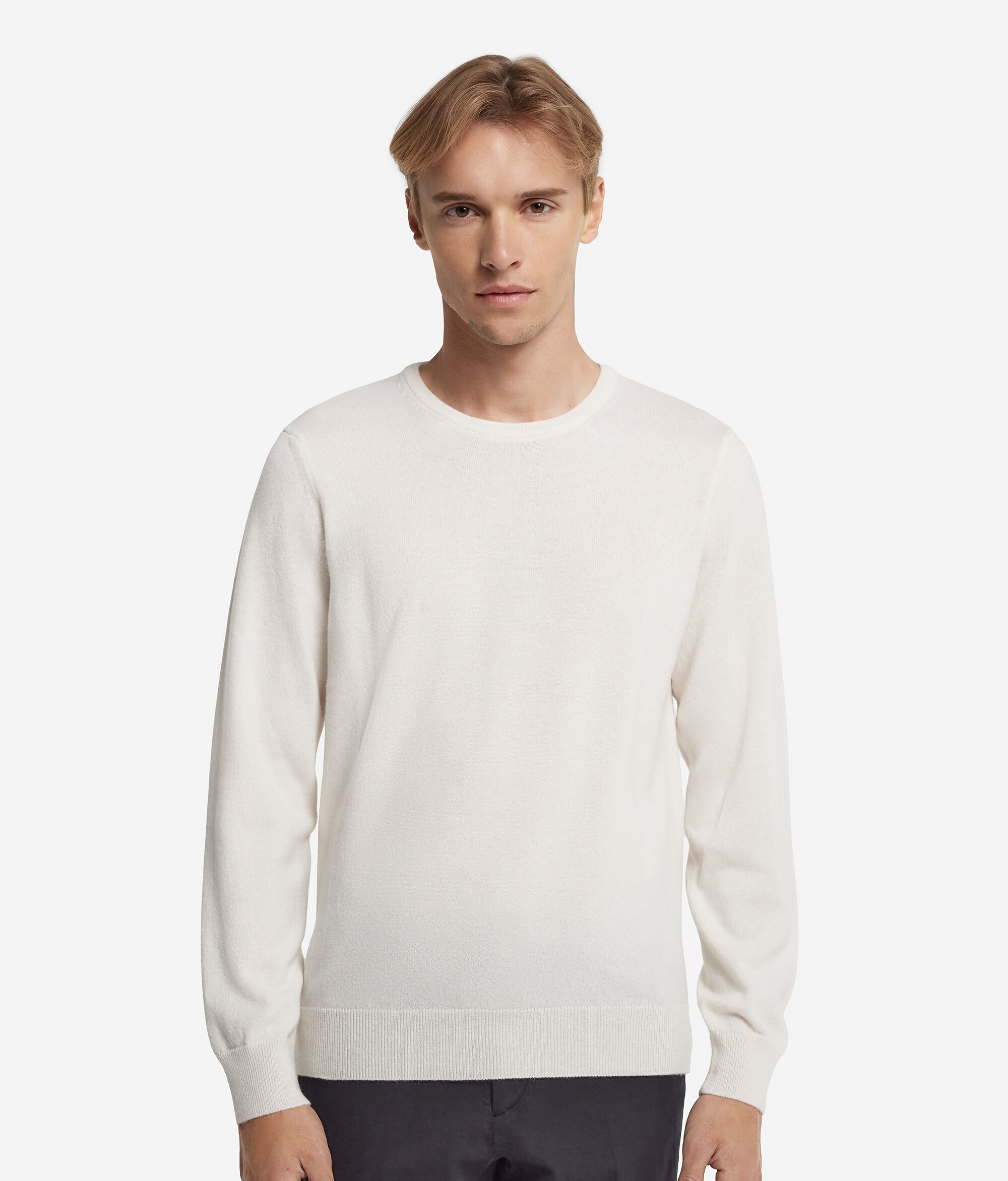 Jersey con cuello redondo de cashmere ultrasoft