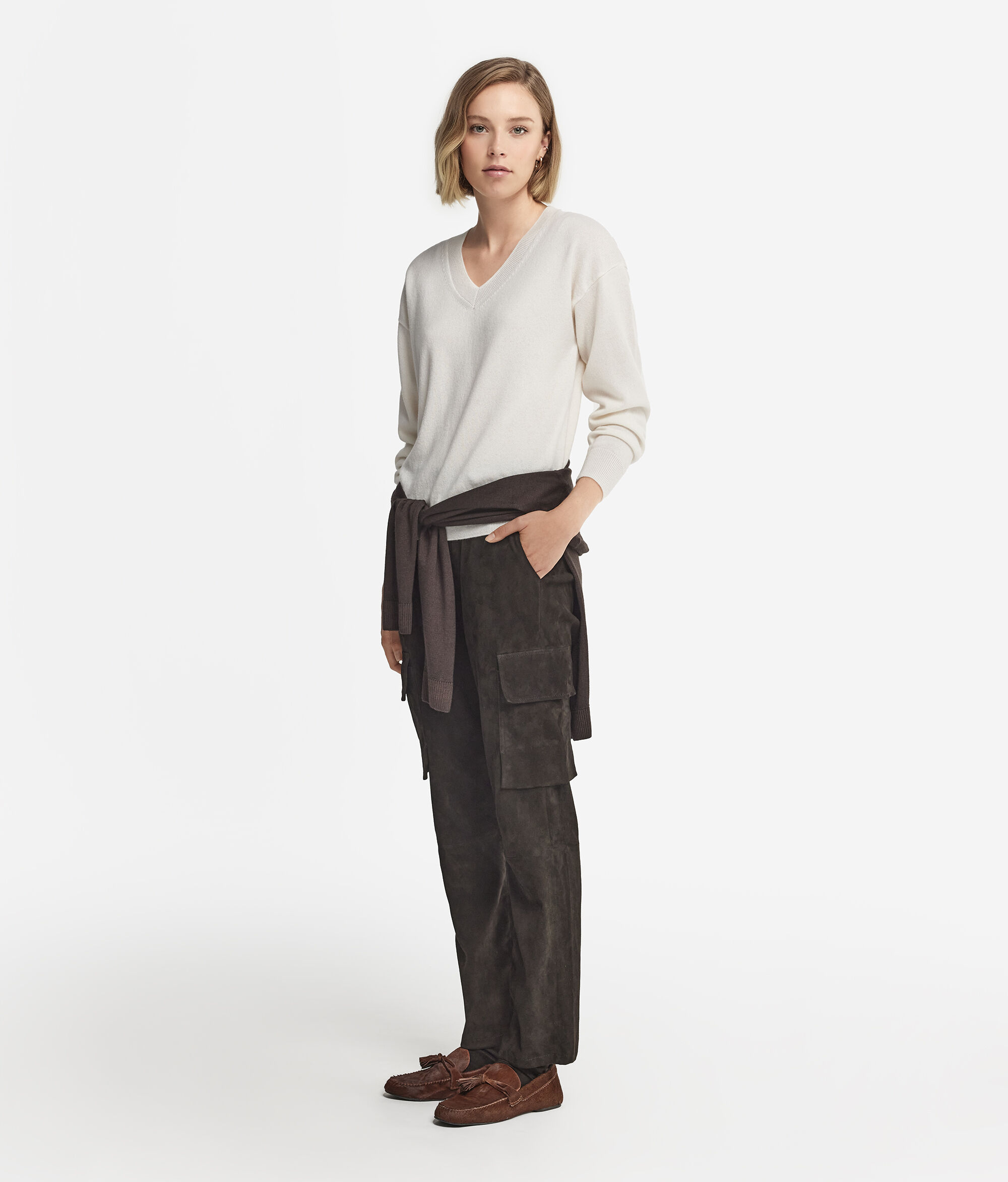 Pullover mit V-Ausschnitt aus Kaschmir Ultrasoft