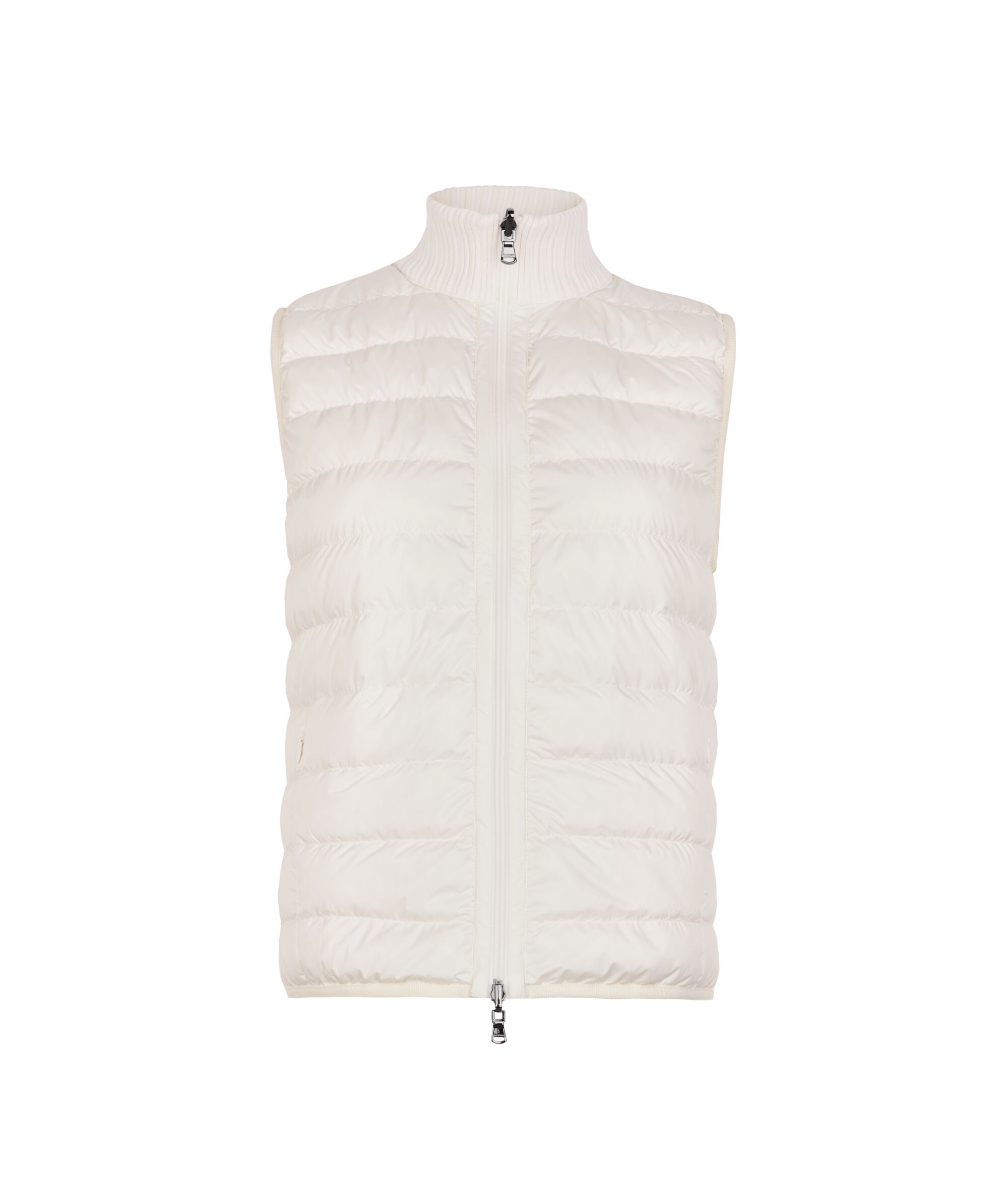 Reversible matte sleeveless down jacket