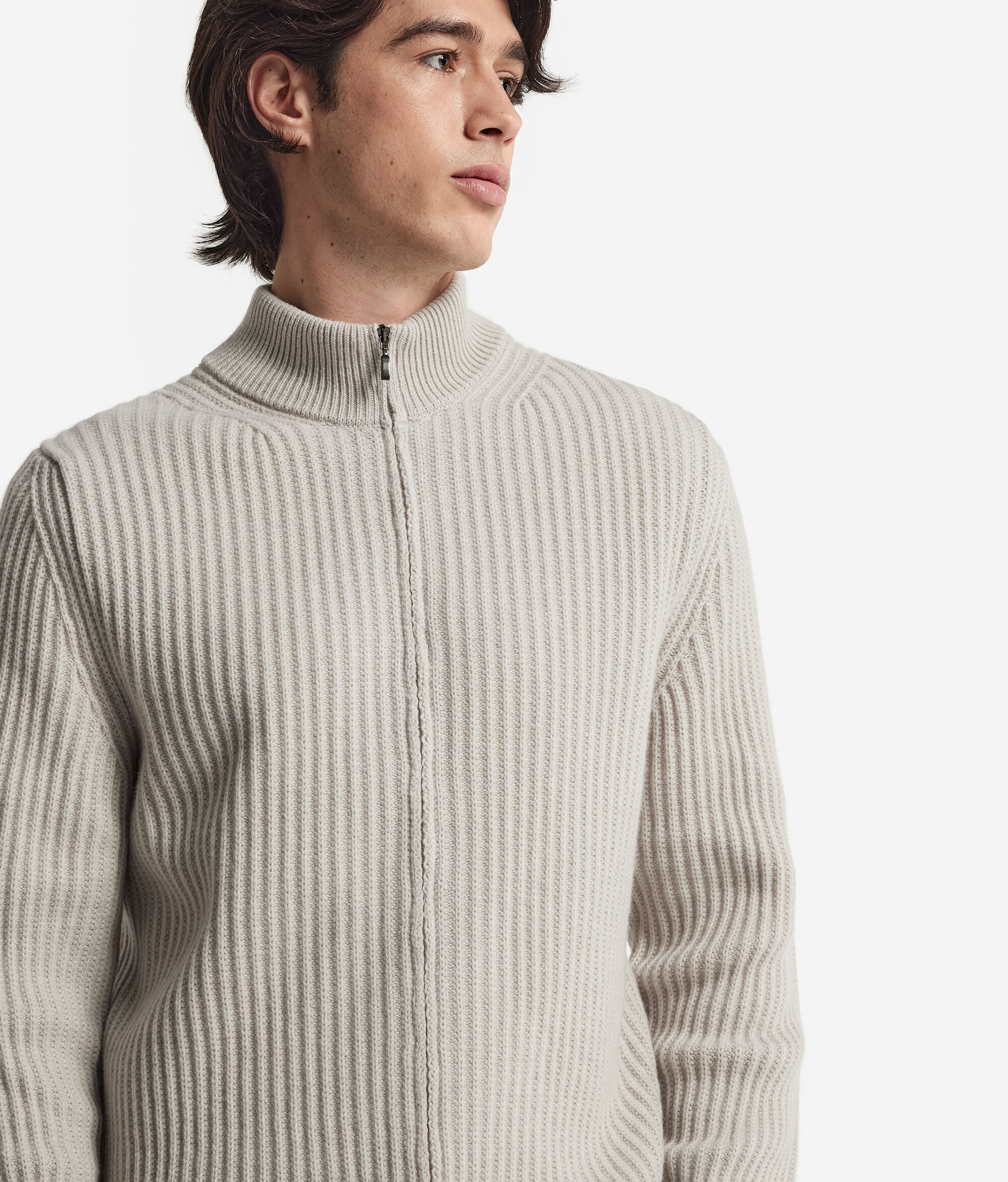 Gerippter Cardigan aus Kaschmir Ultrasoft