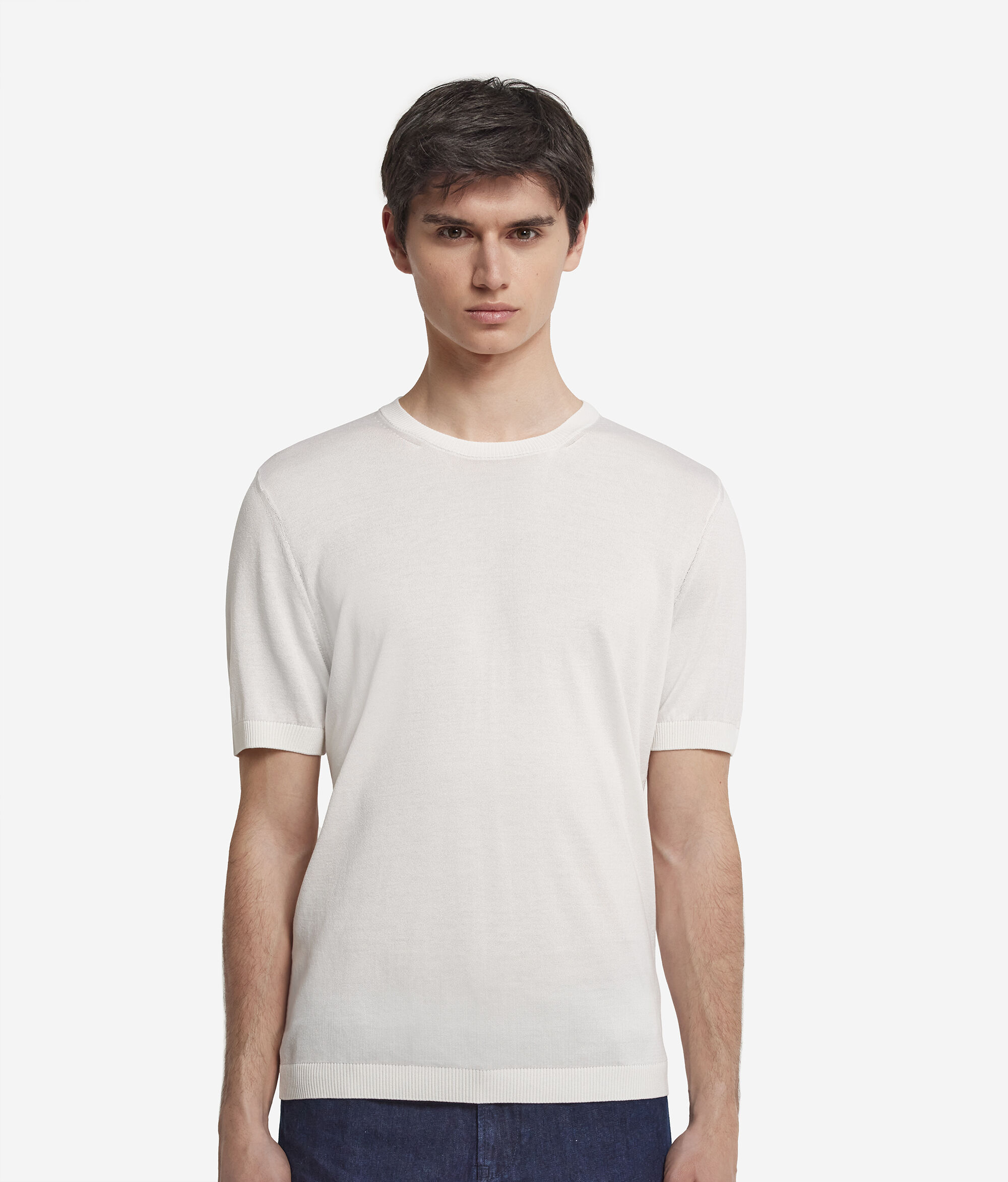 T-Shirt aus Baumwolle und Seide