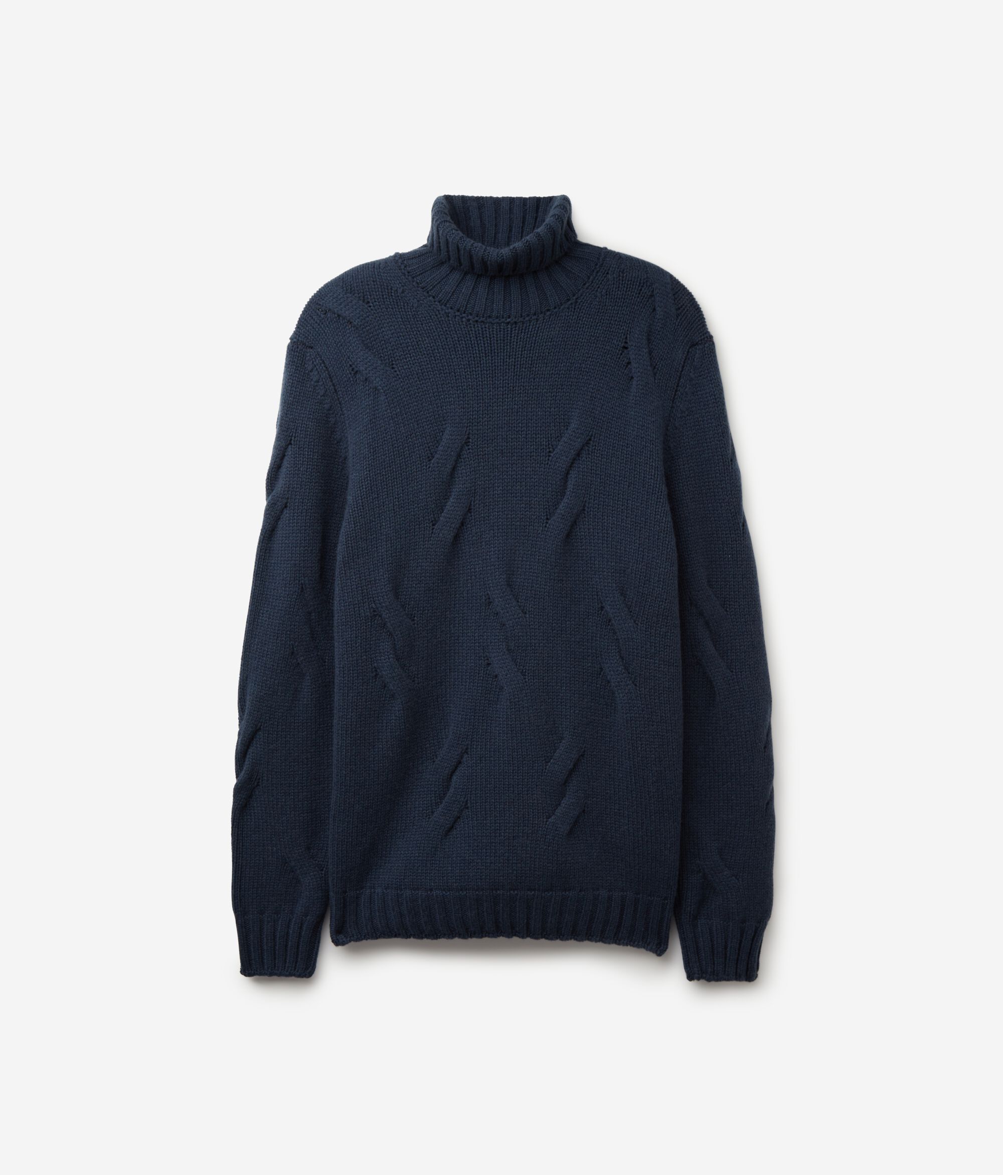 Dolcevita con Motivo a Trecce in Cashmere