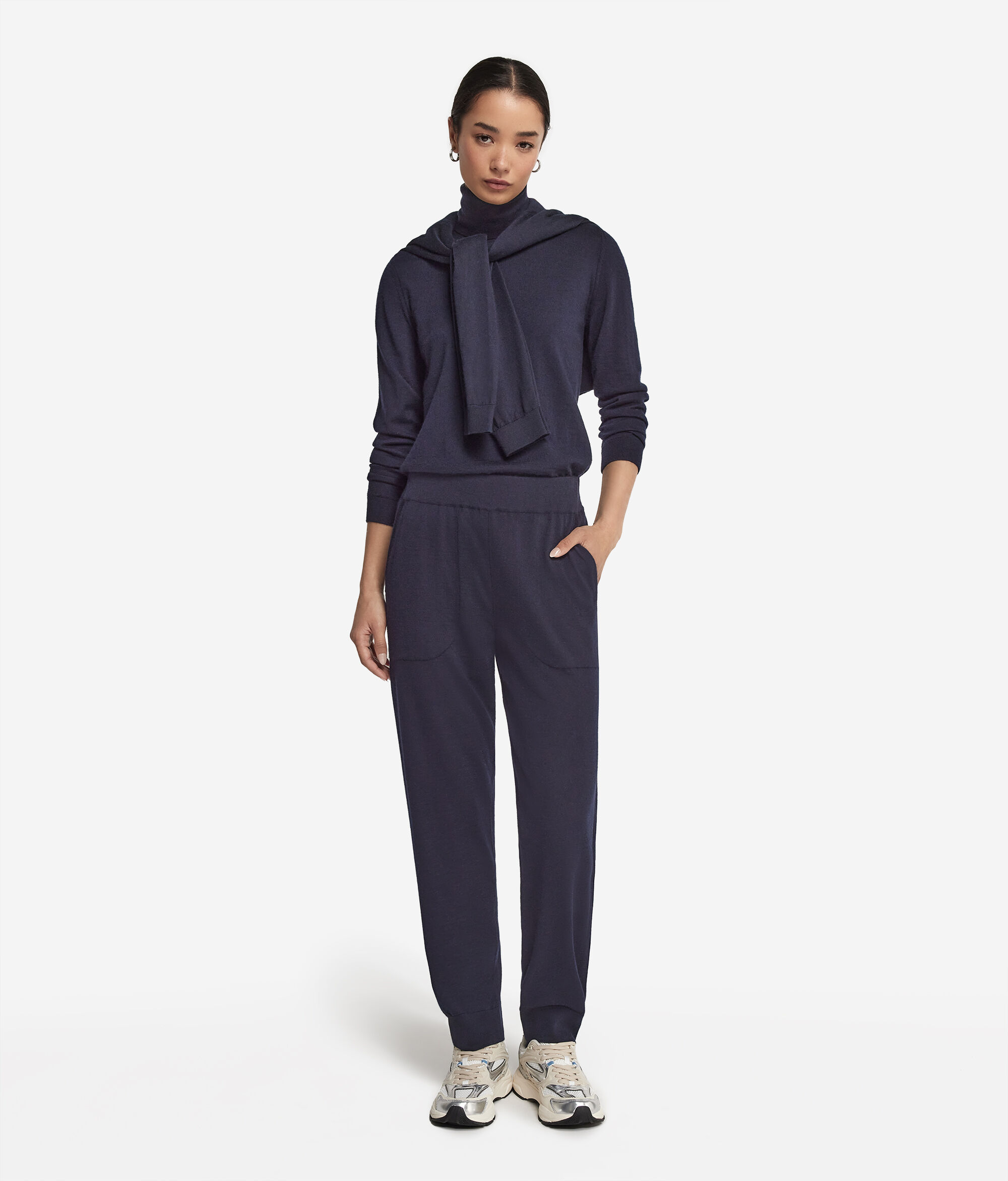 Ultrafine Cashmere Cuffed Pants