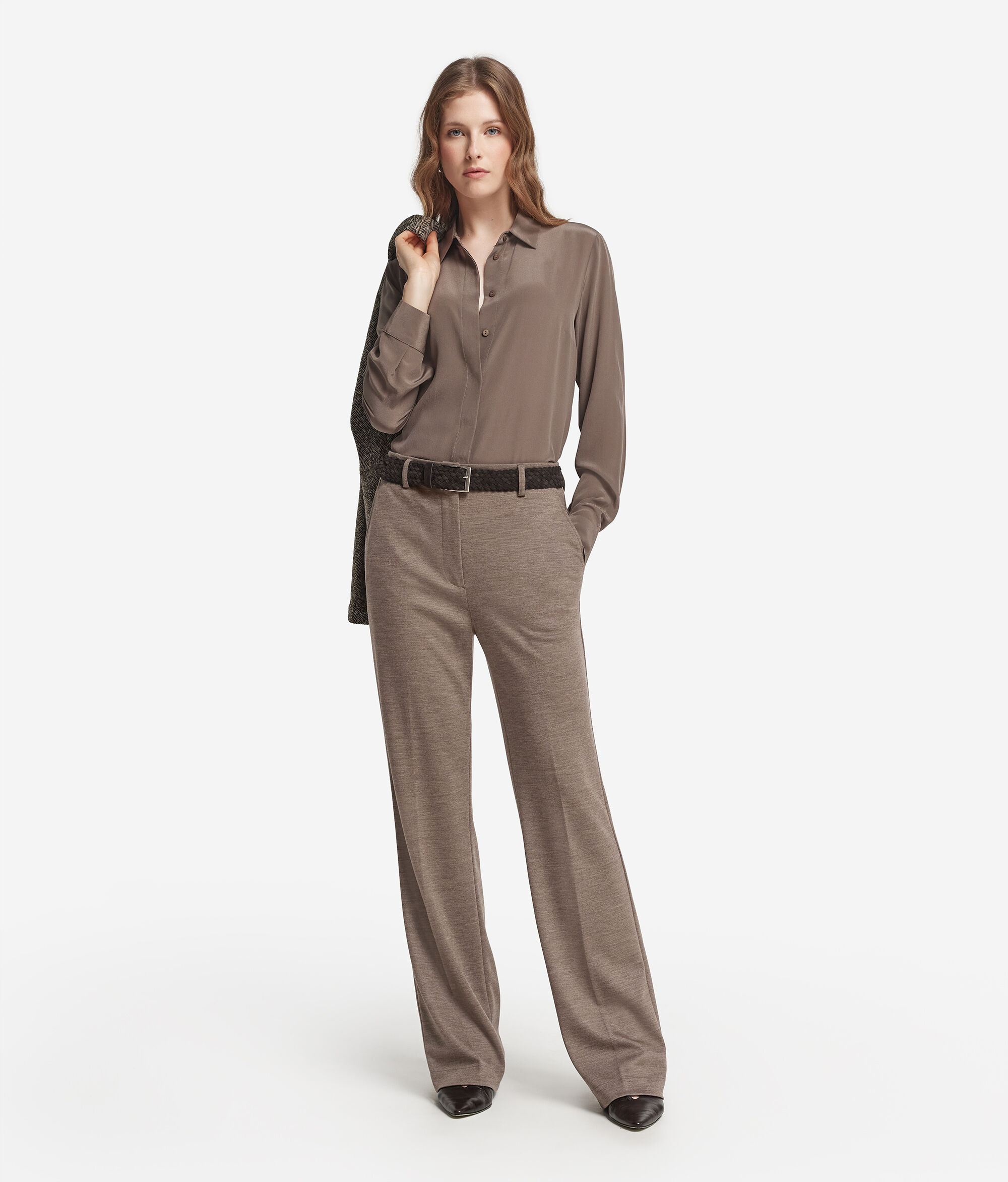 Basic-Hose aus Wolljersey
