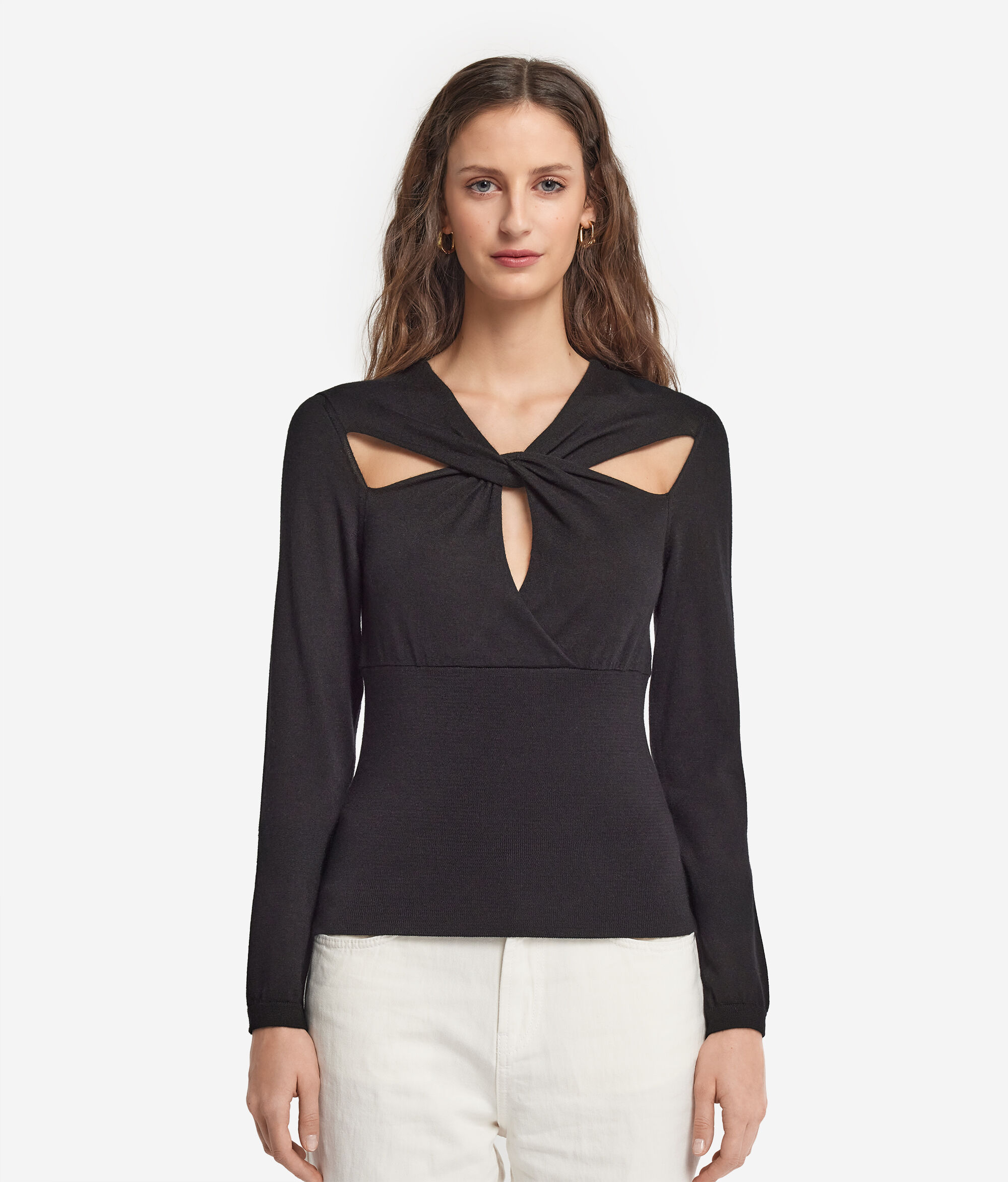 Μπλούζα με Κρουαζέ Ντεκολτέ από Ultrafine Cashmere