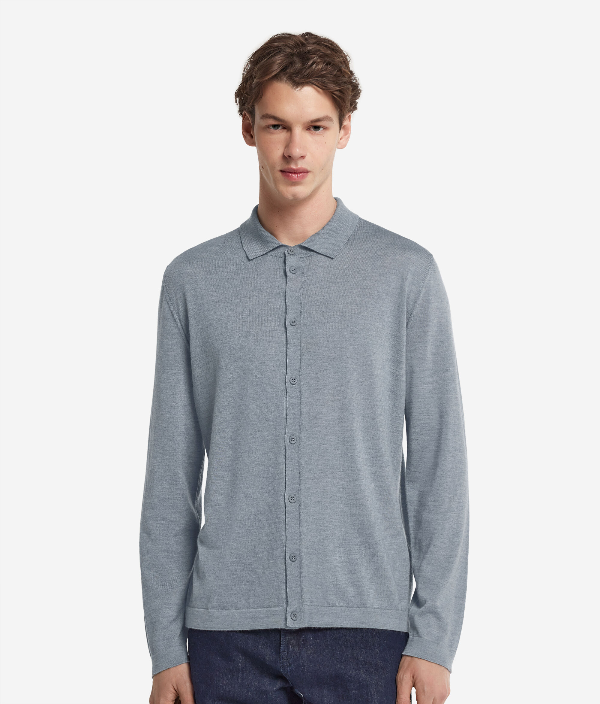 Chemise en maille de cachemire ultra-fin