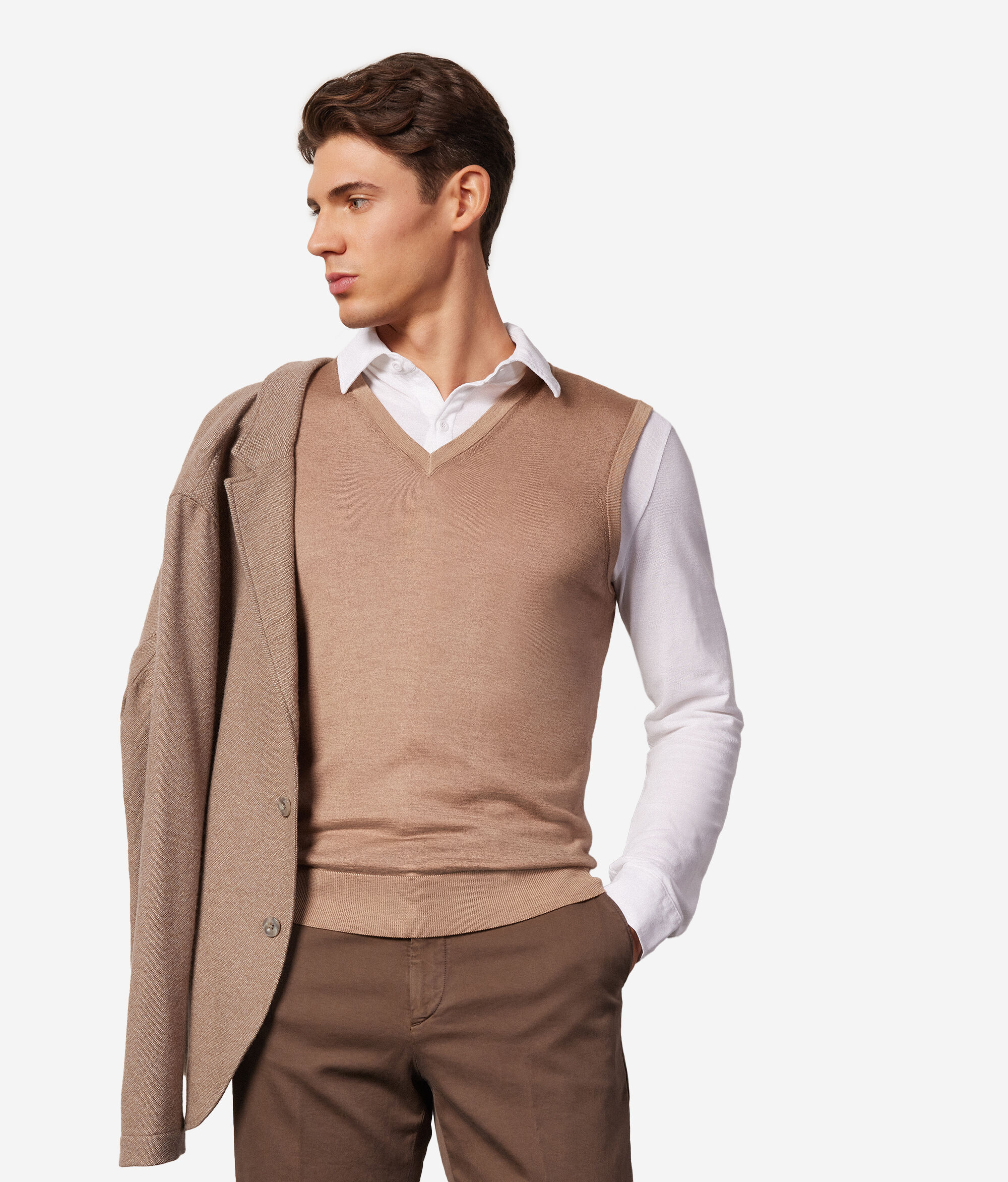 Ultrafine Cashmere Sleeveless V-Neck Jumper