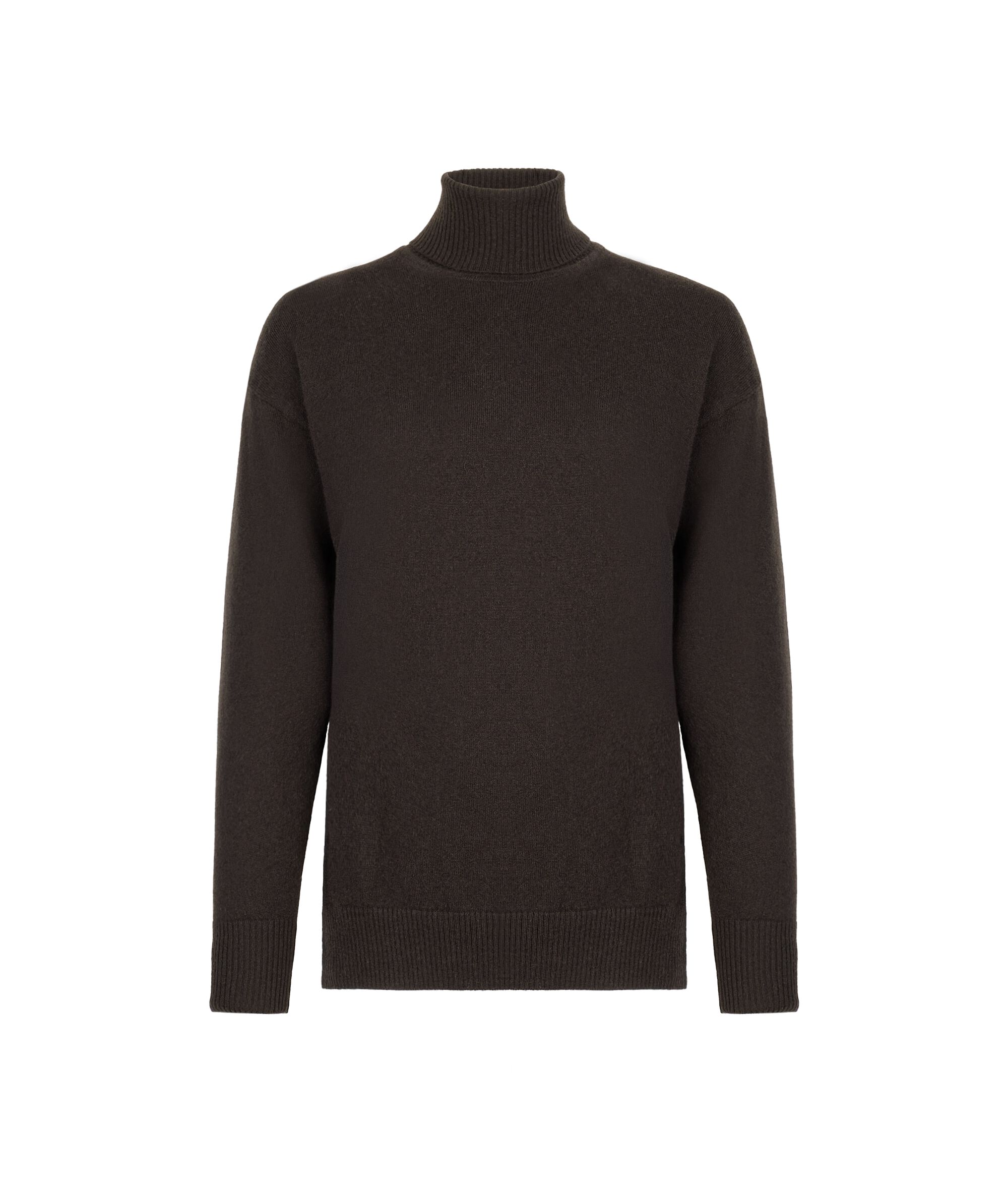 Rollkragenpullover aus Kaschmir Ultrasoft mit Schlitzen