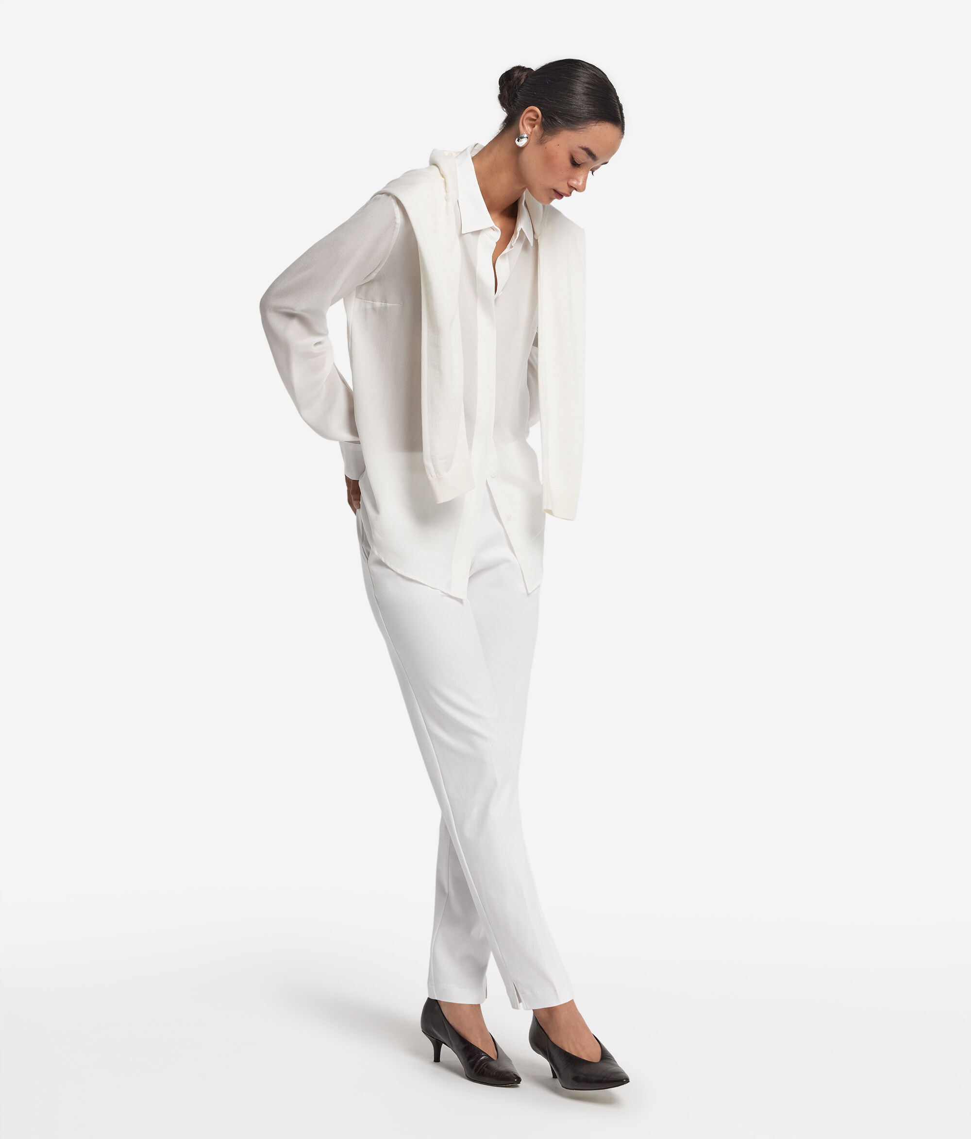 Cotton Cigarette Trousers