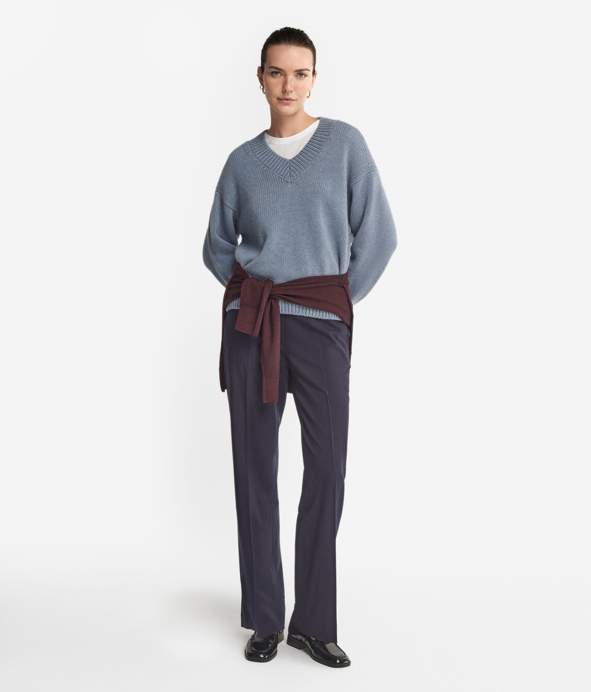 Ultrasoft Cashmere Tricot V-Neck Jumper