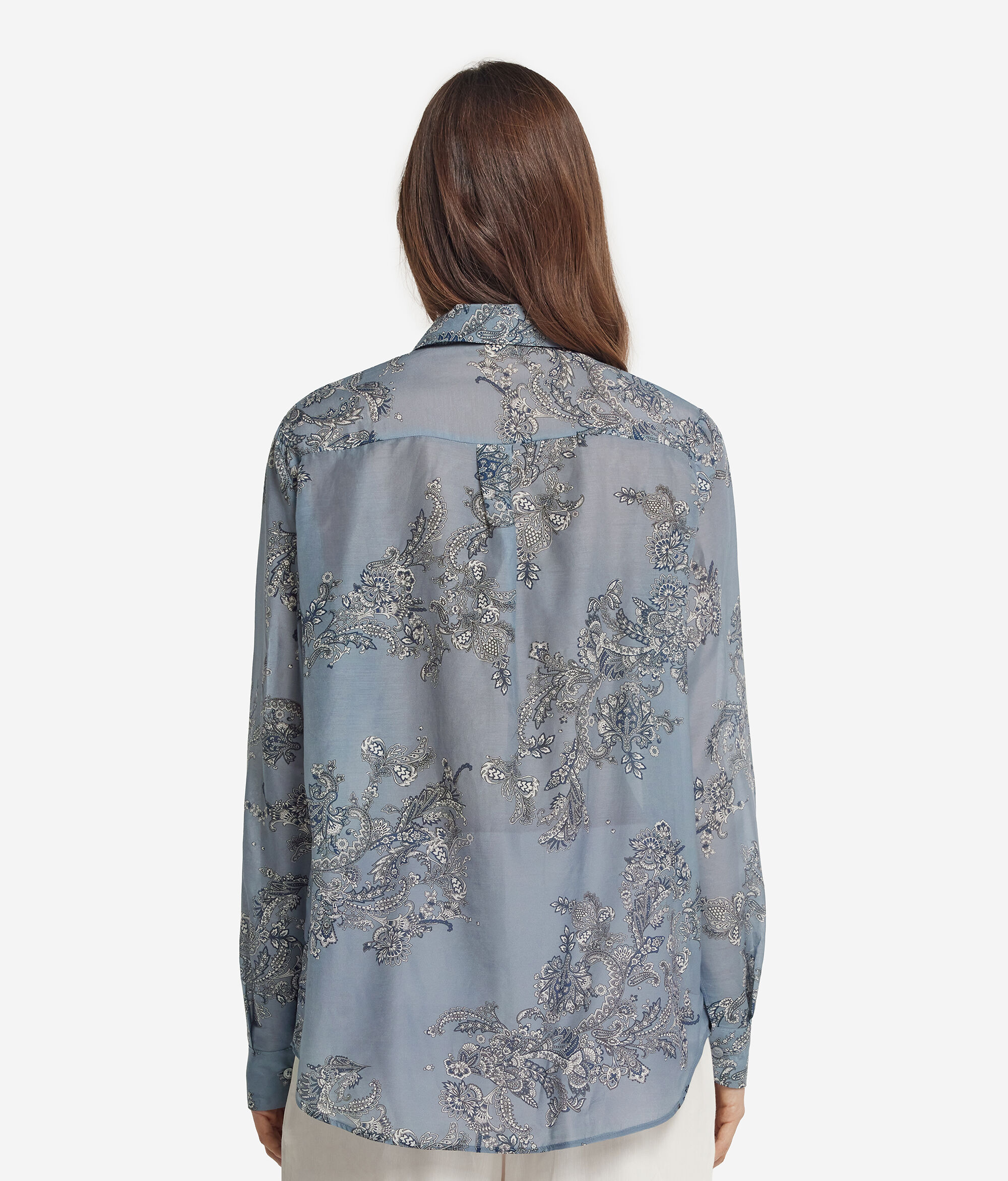 Hemdbluse aus bedrucktem Musselin