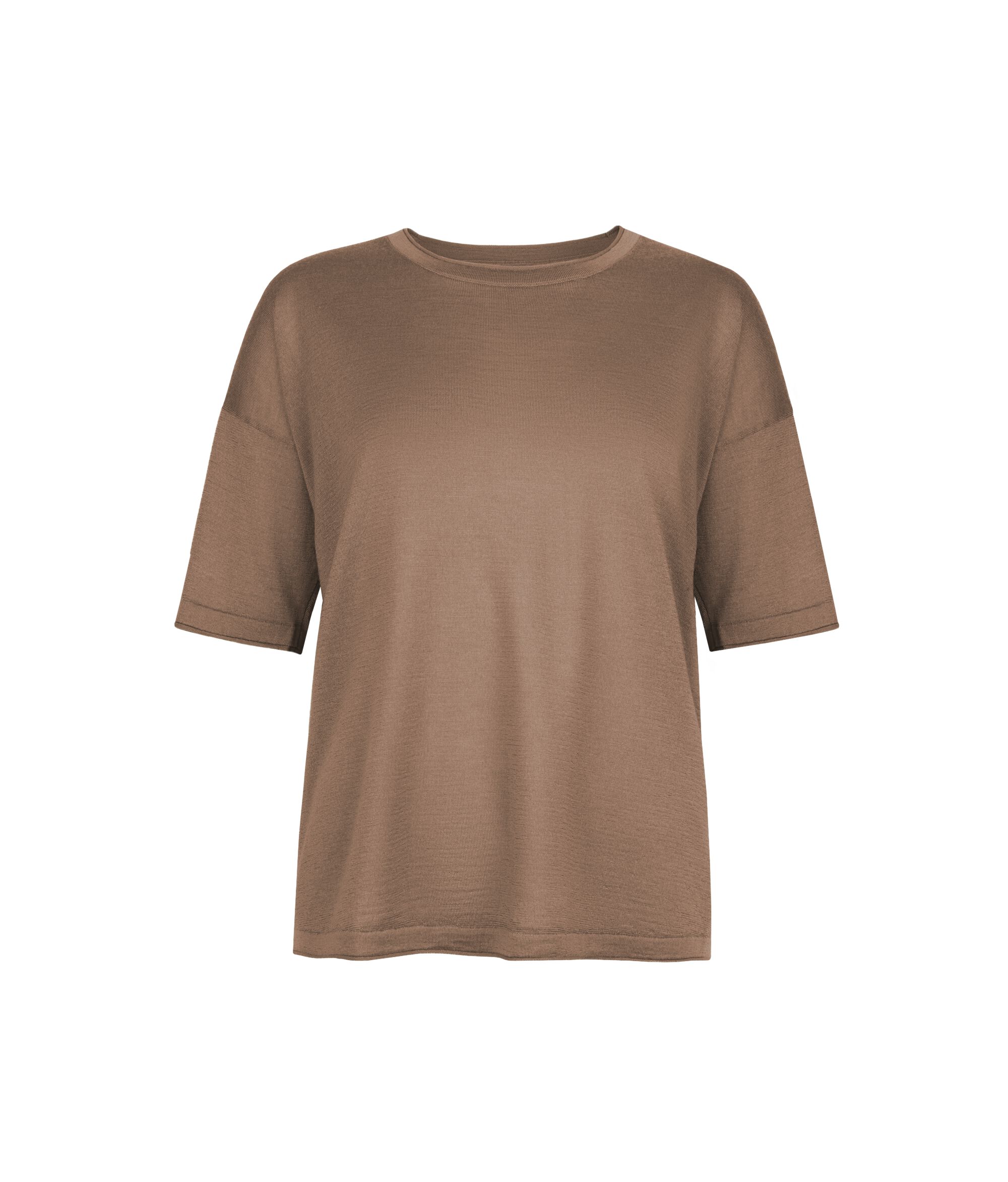 T-shirt oversize en cachemire et soie