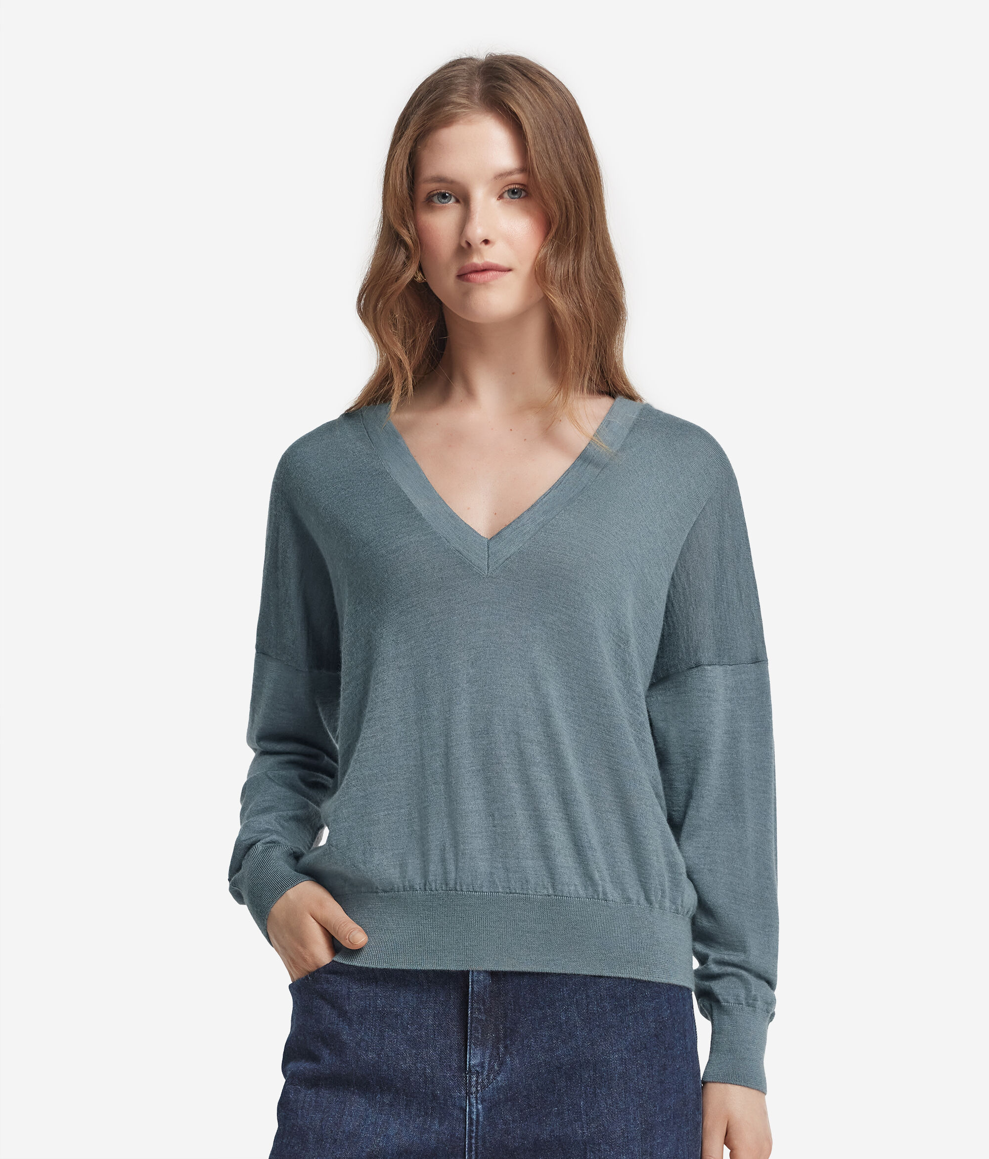 Ultrafine Cashmere Double V-Neck Jumper