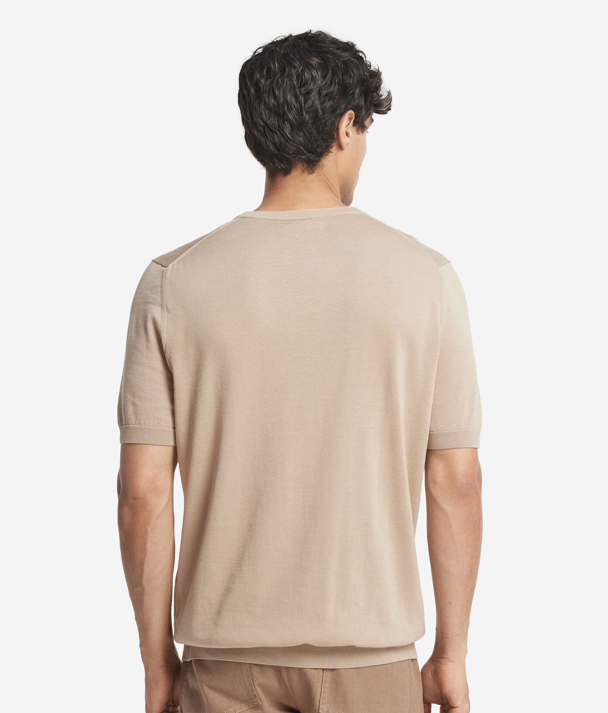 Κοντομάνικο T-Shirt με Στρογγυλή Λαιμόκοψη από Βαμβάκι Fresh