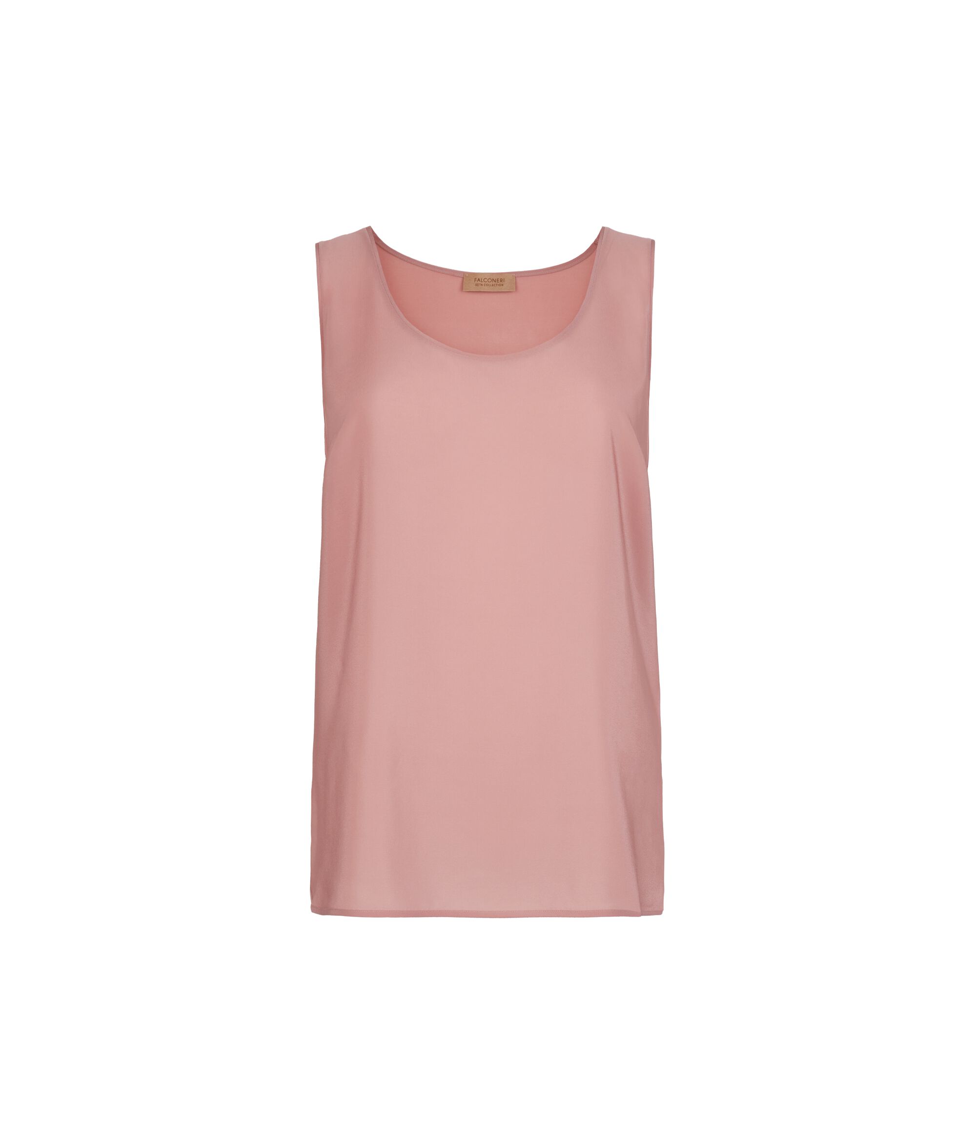 Tanktop mit weitem Ausschnitt aus Seide