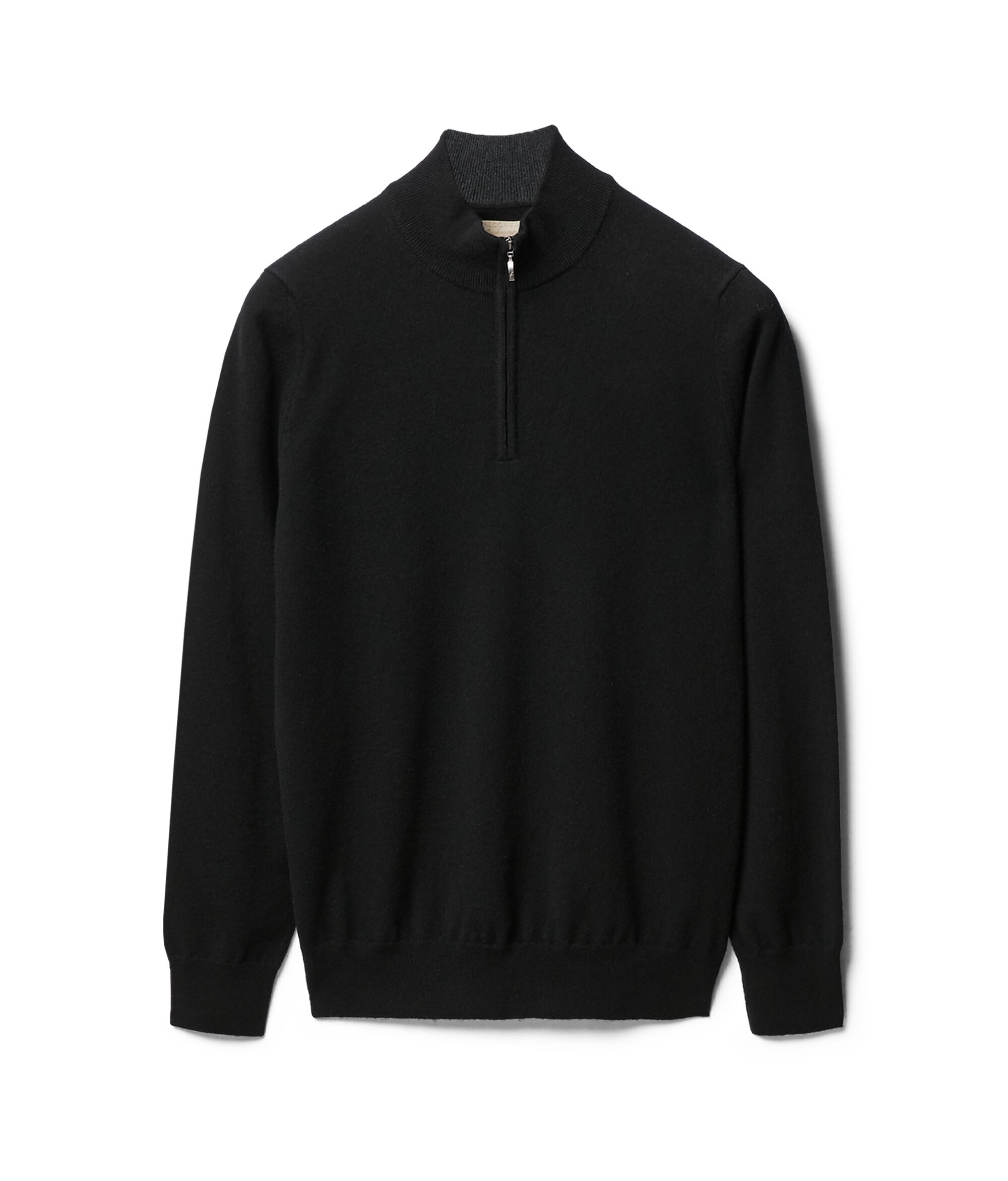 Maglia Collo Alto con Mezza Zip in Cashmere Ultrasoft