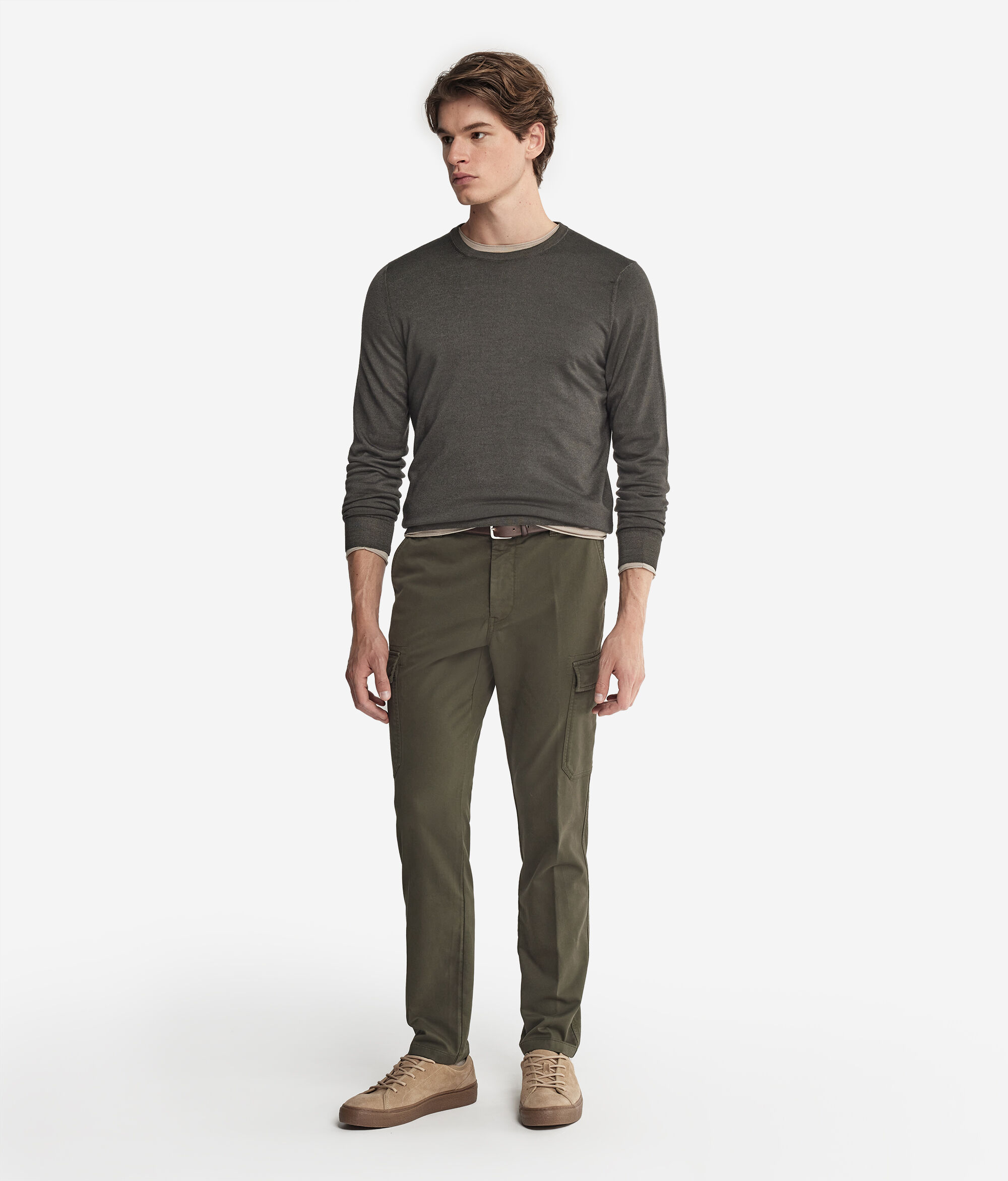Jersey con cuello redondo de cashmere ultrafine