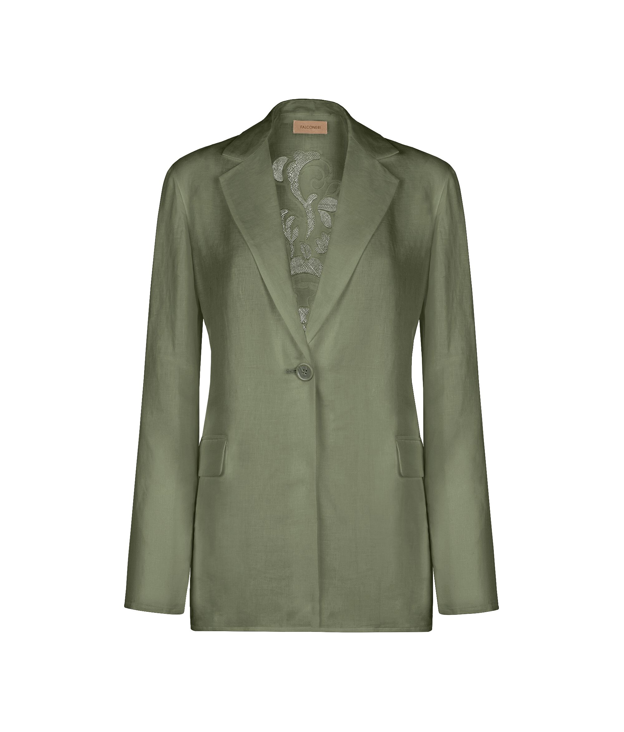 Chaqueta de lino con bordado