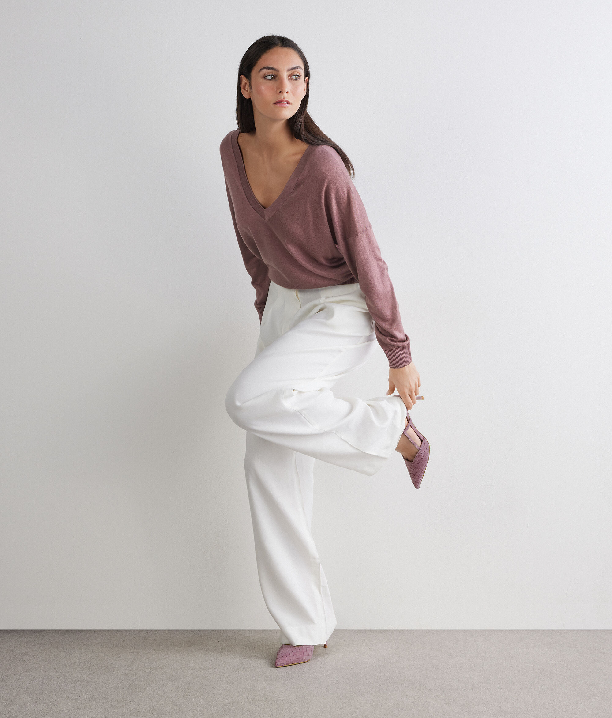 Jersey doble escote en V Silkfine Cashmere