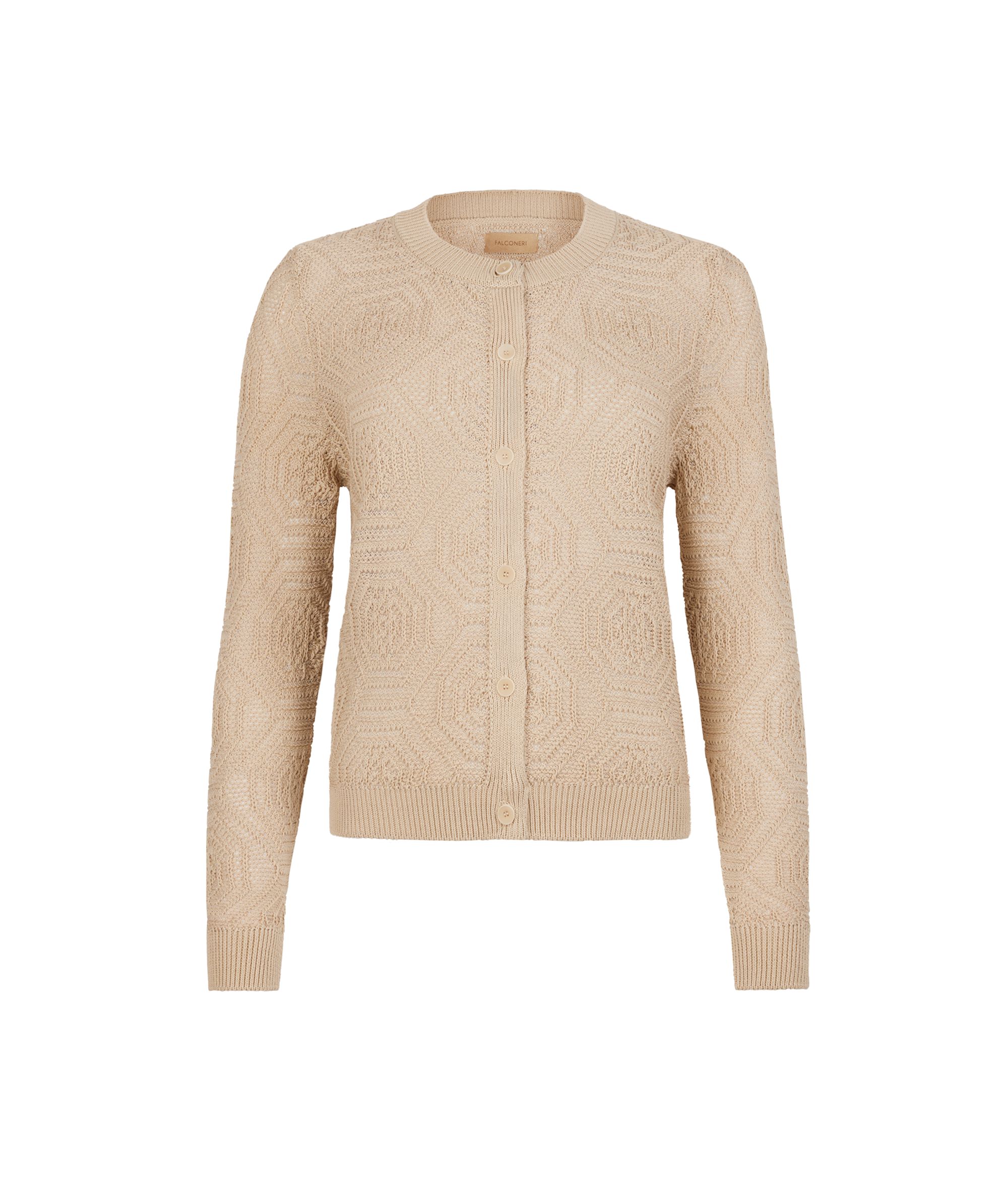 Cardigan with Geometric Design