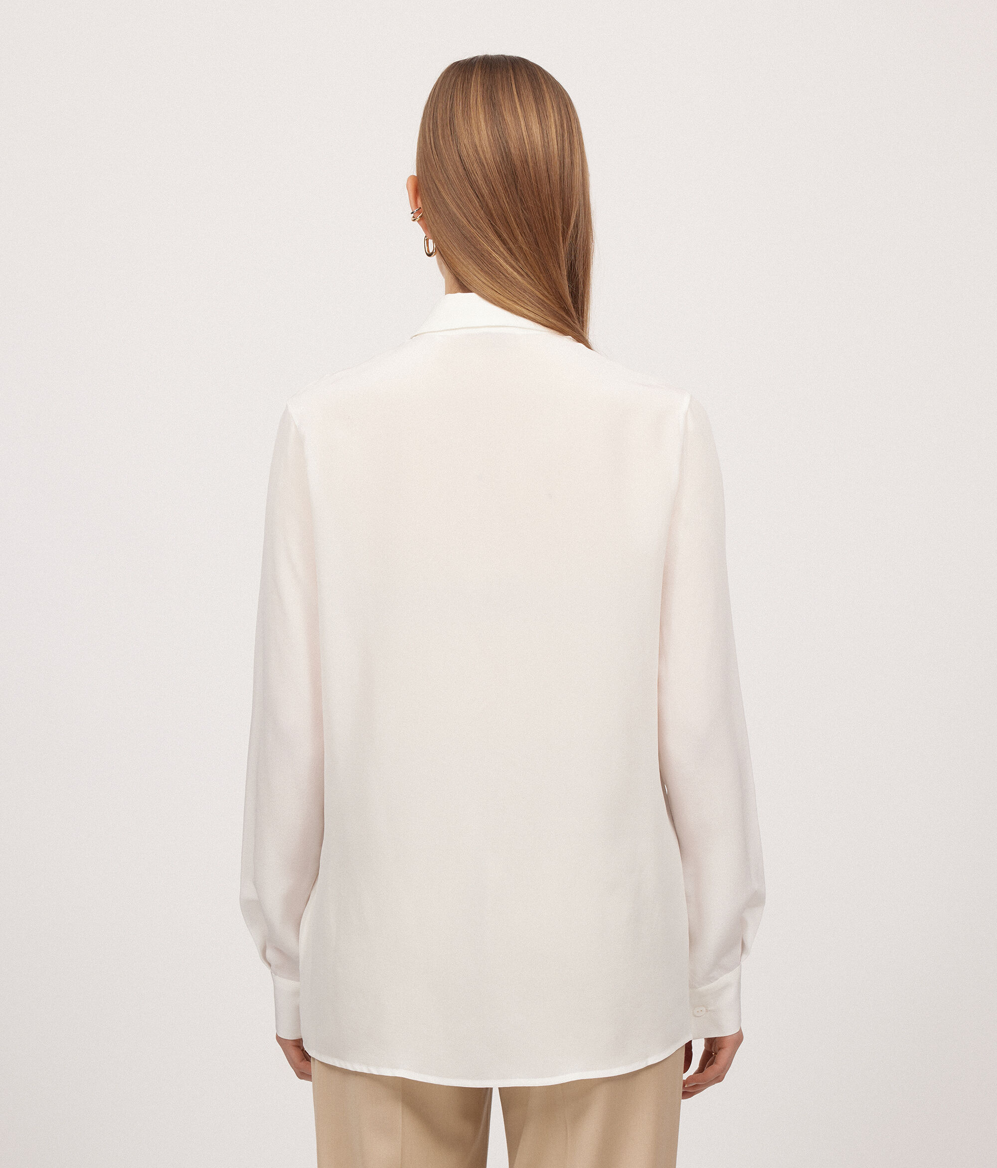 Silk Shirt with Collar