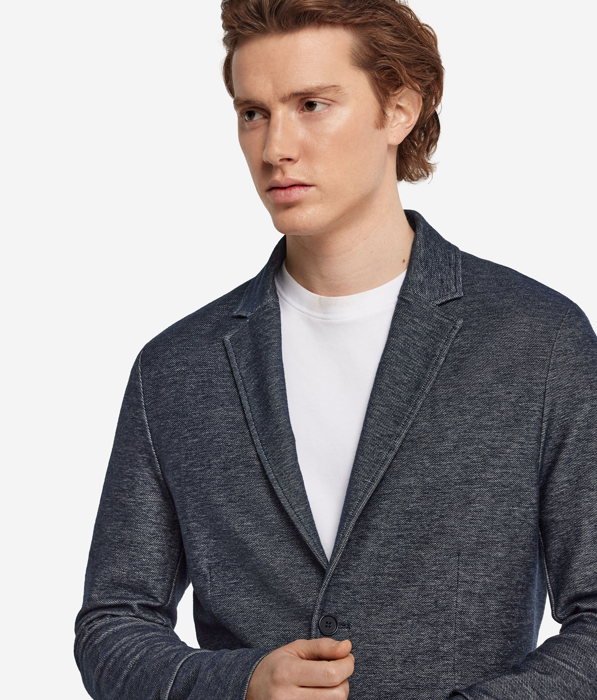 Chaqueta de punto efecto vaquero